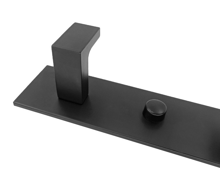 Wieszak Ścienny Metalowy Na 3 Haki MEBLIVA Kusor 25.5 x 4 x 3.7 cm - Czarny