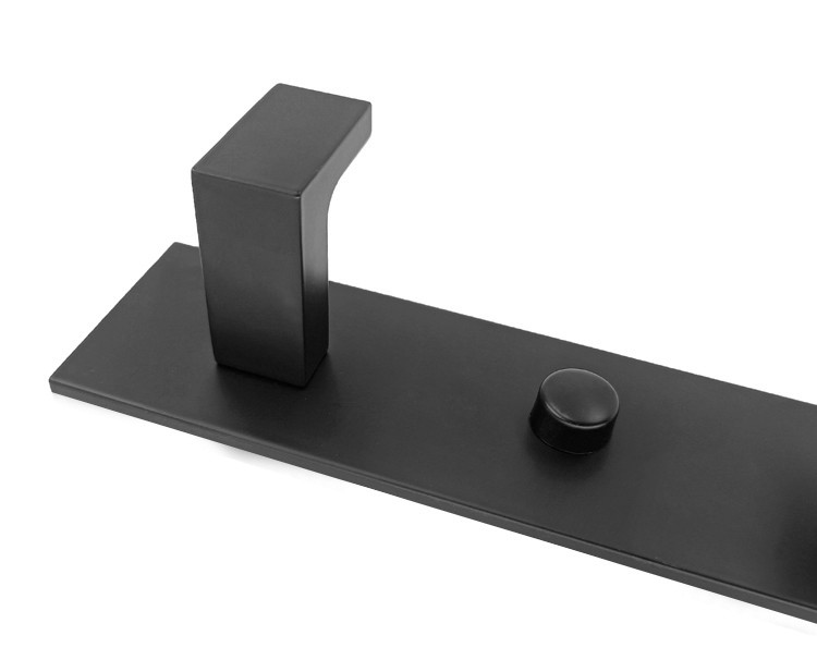 Wieszak Ścienny Metalowy Na 4 Haki MEBLIVA Kusor 35.5 x 4 x 3.7 cm - Czarny