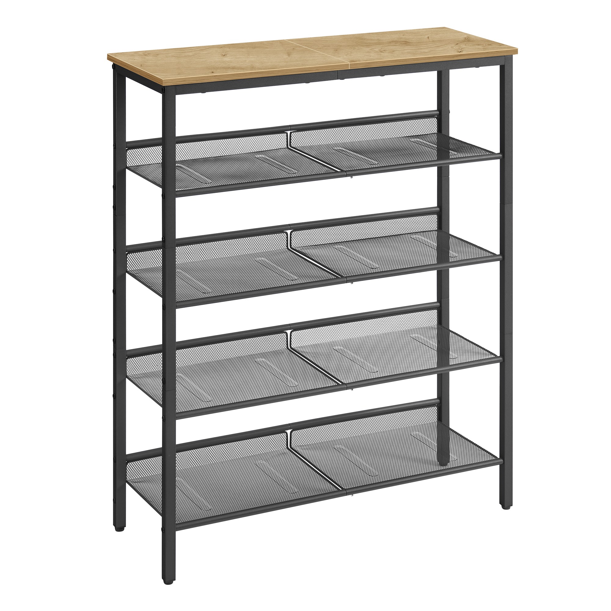 Szafka Na Buty Do Przedpokoju Z Półkami MEBLIVA Sudi 75 x 28 x 93 cm