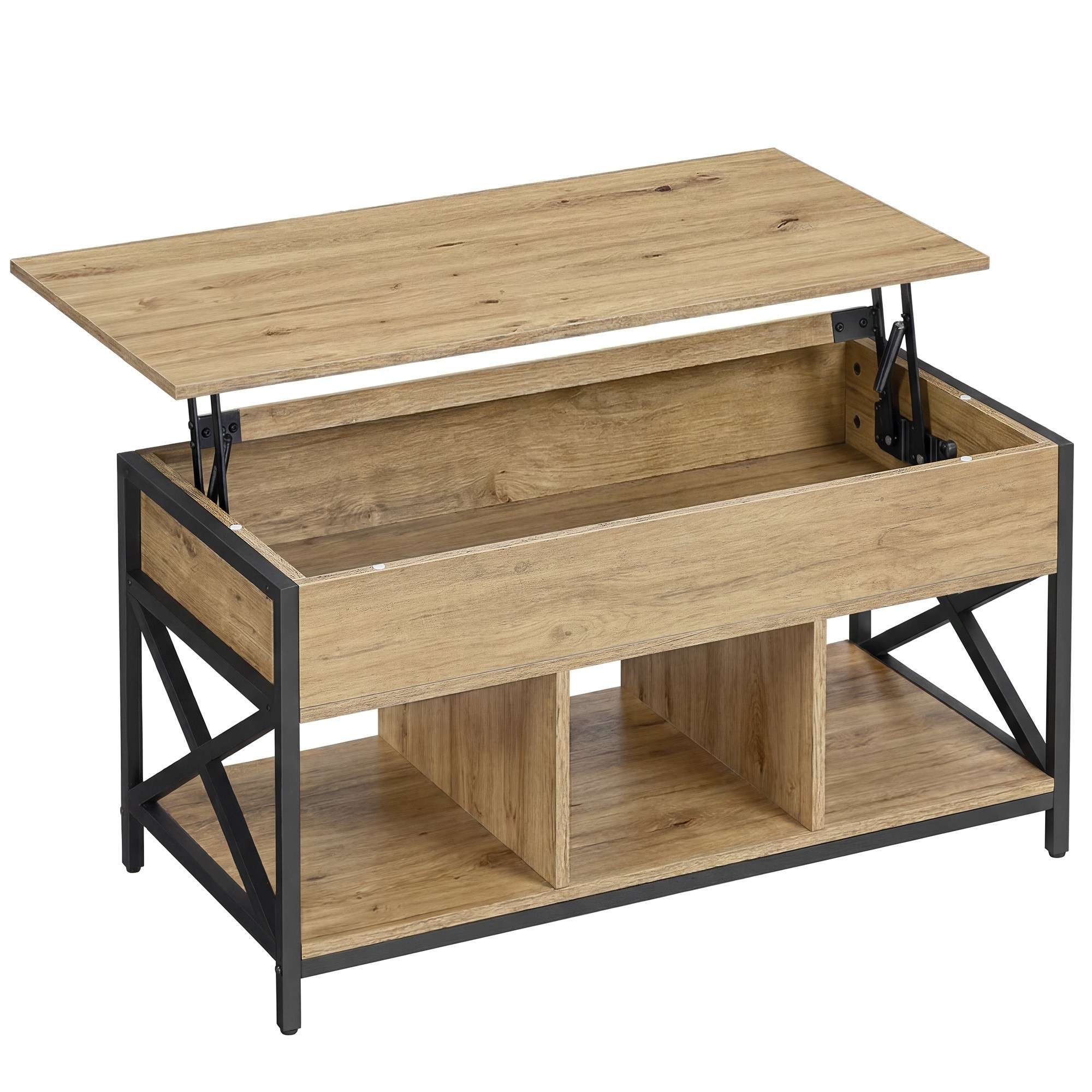 Stolik Kawowy Industrialny Czarny SELLTEO Sepo 110 x 57 x 12.5 cm