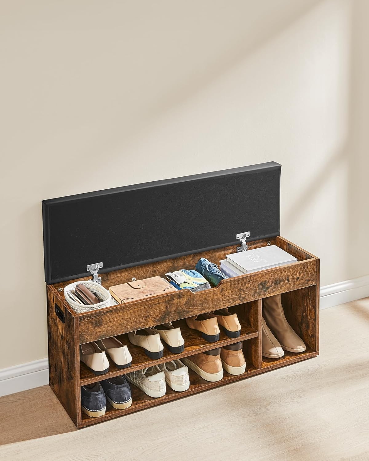 Szafka Na Buty Do Przedpokoju MEBLIVA Sudi 100 x 30 x 44 cm - Biała