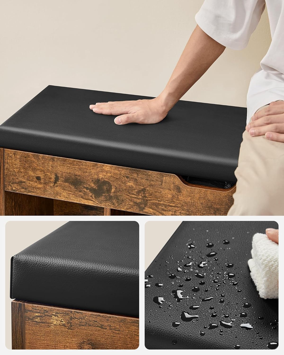 Szafka Na Buty Do Przedpokoju MEBLIVA Sudi 100 x 30 x 44 cm - Biała