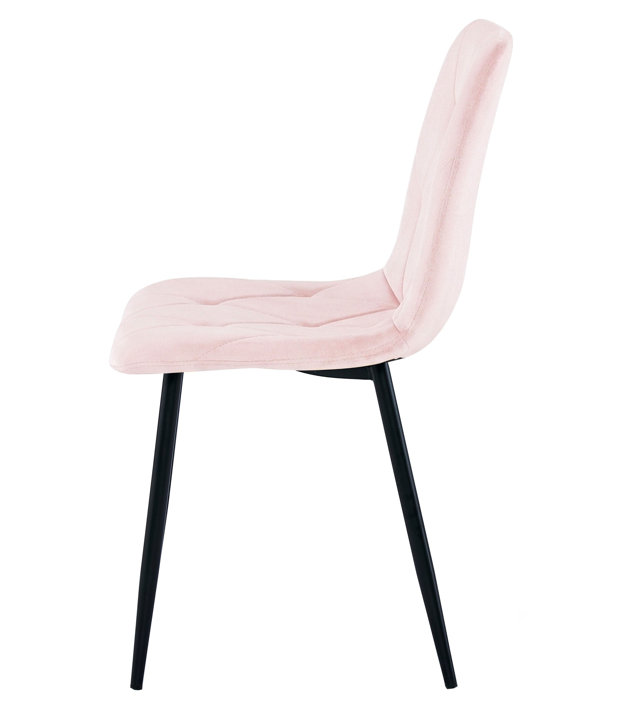 Krzesło Tapicerowane Aksamitne MEBLIVA Mantova 61 x 52 x 41 cm - Czarne