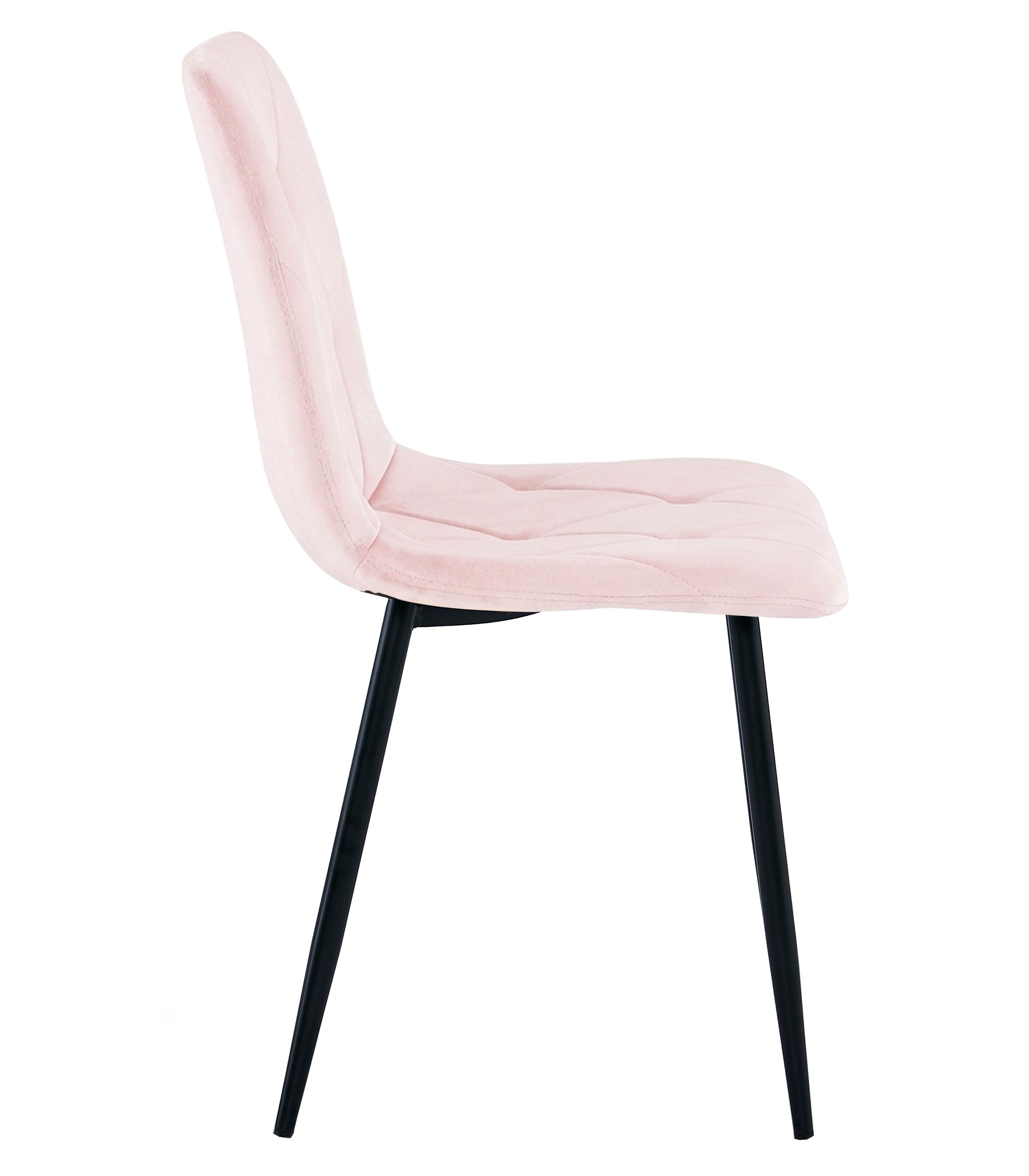 Krzesło Tapicerowane Aksamitne MEBLIVA Mantova 61 x 52 x 41 cm - Czarne