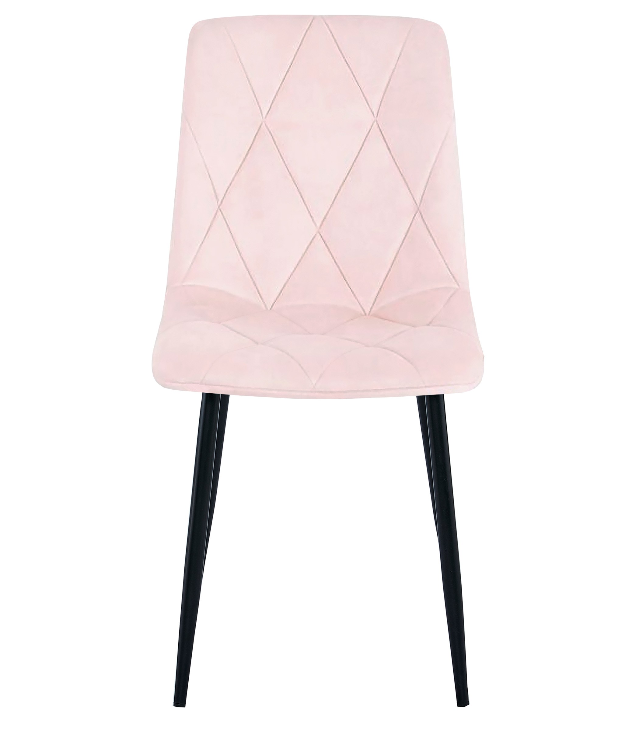 Krzesło Tapicerowane Aksamitne MEBLIVA Mantova 61 x 52 x 41 cm - Czarne