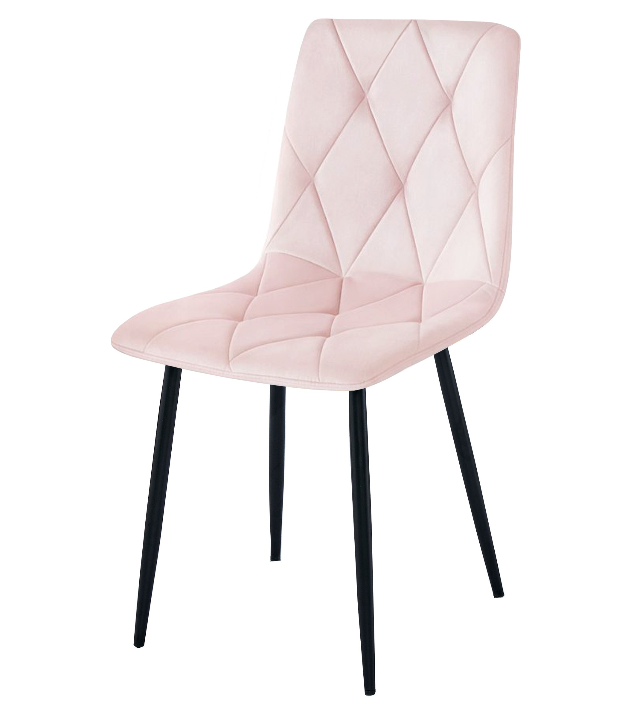 Krzesło Tapicerowane Aksamitne MEBLIVA Mantova 61 x 52 x 41 cm - Czarne