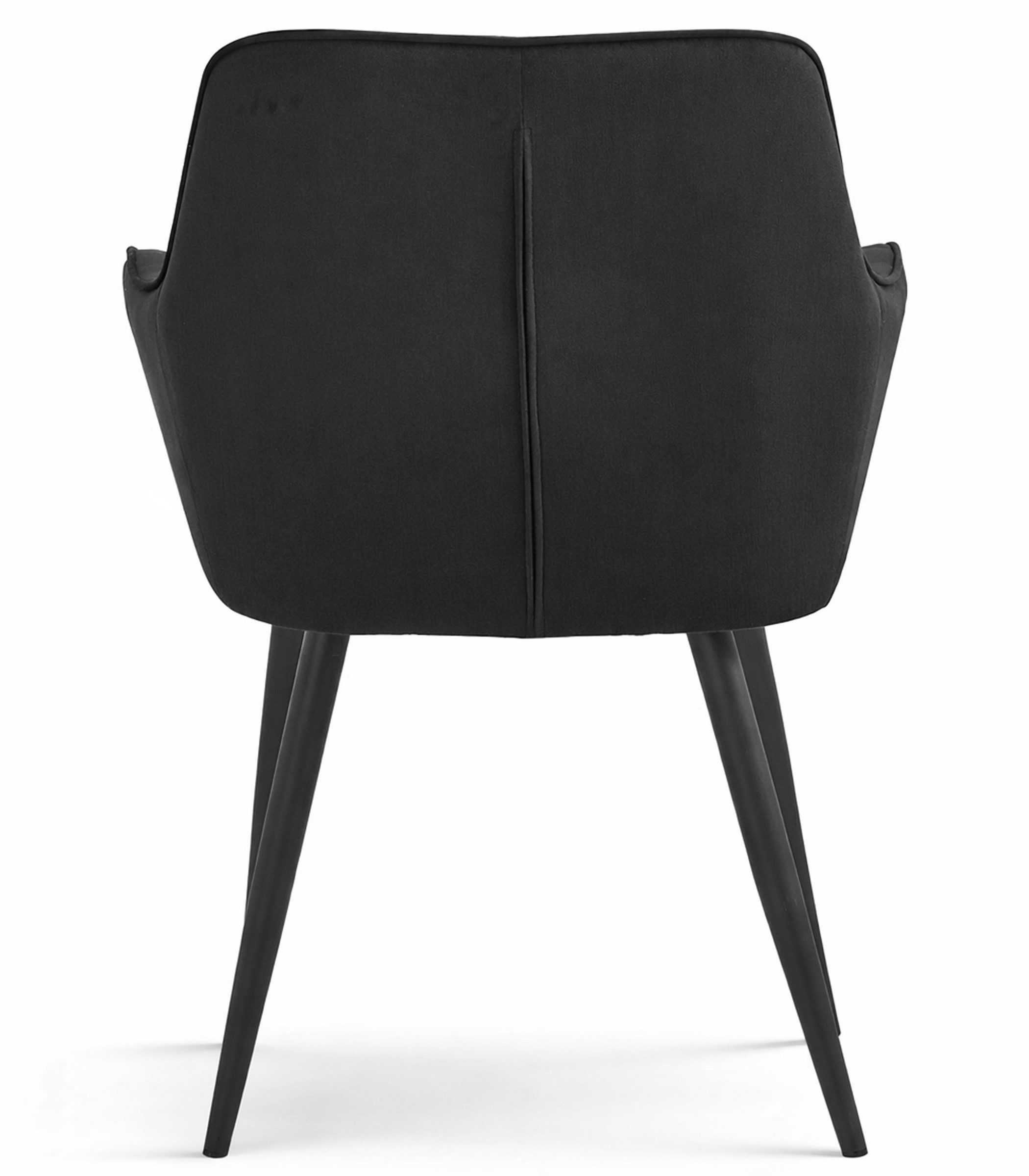 Krzesło Tapicerowane Aksamitne MEBLIVA Tarul 60 x 58 x 56 cm - Czarne