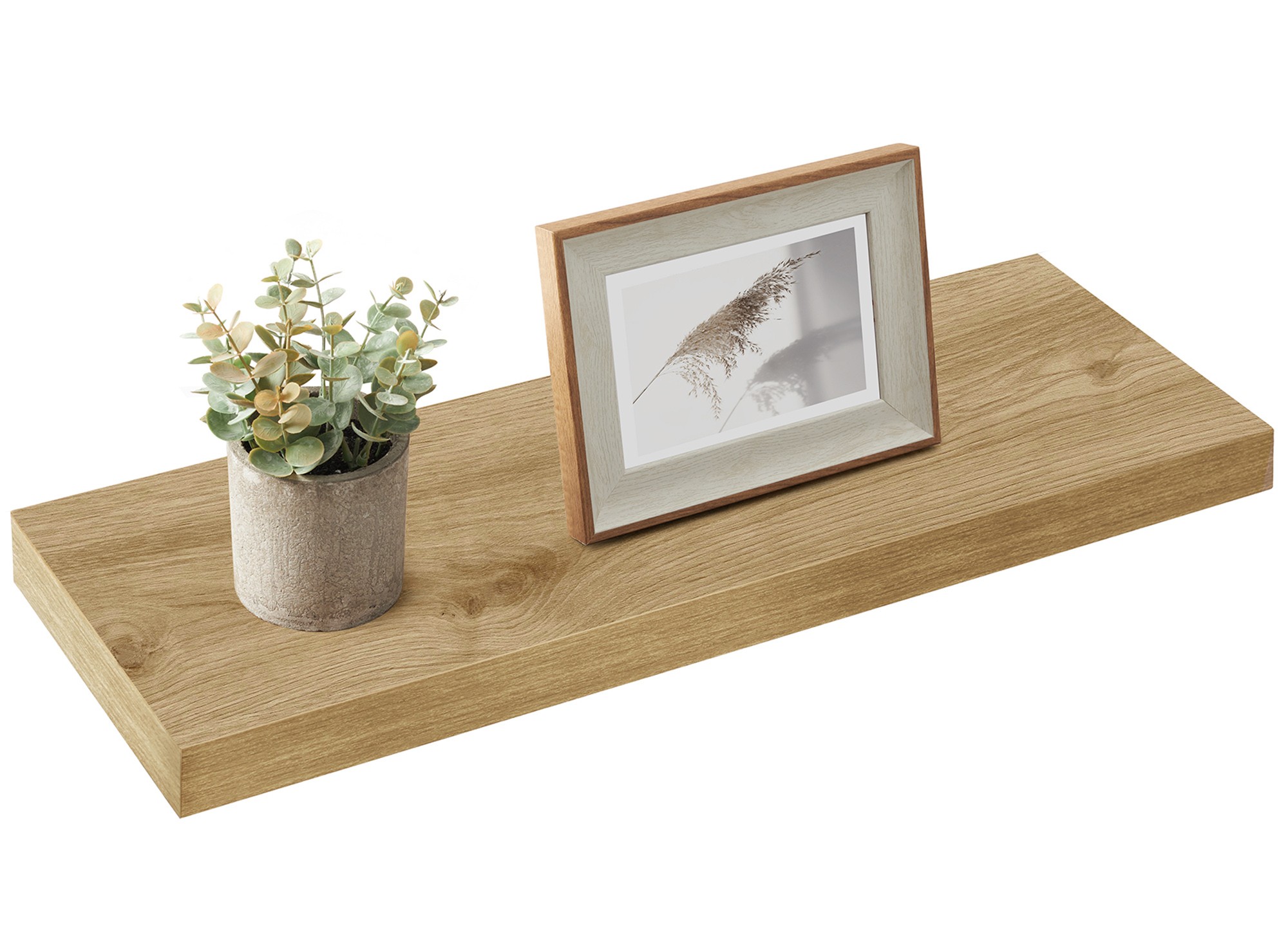 Półka Wisząca Ścienna MDF Drewniana MEBLIVA Clip 60 x 20 x 3.8 cm
