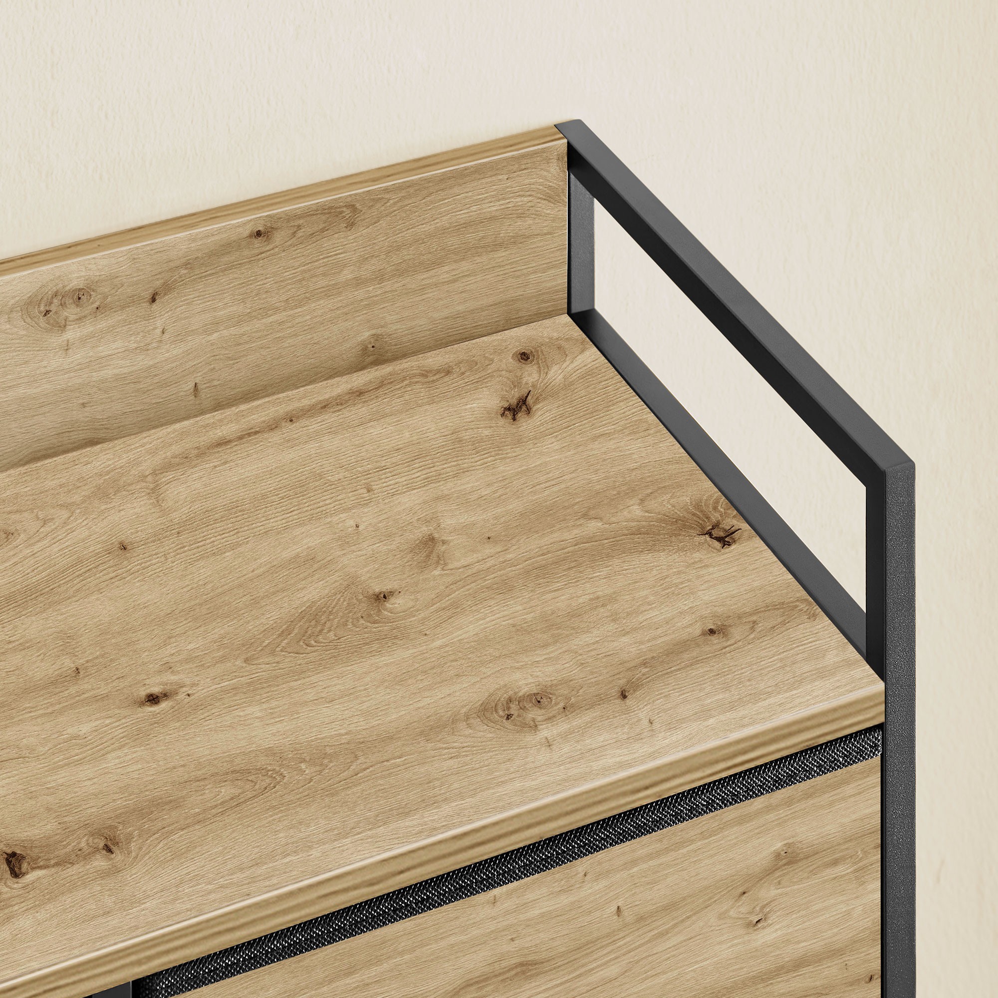 Komoda Drewniana Dąb Artisan MEBLIVA Tipon 98 x 28.5 x 85 cm