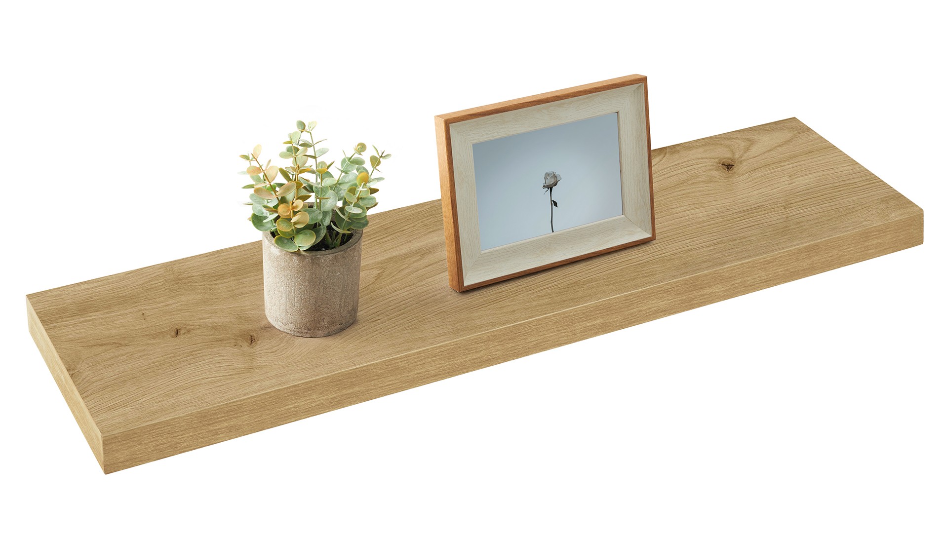 Półka Wisząca Ścienna Dąb Artisan MEBLIVA Clip 80 x 20 x 3.8 cm