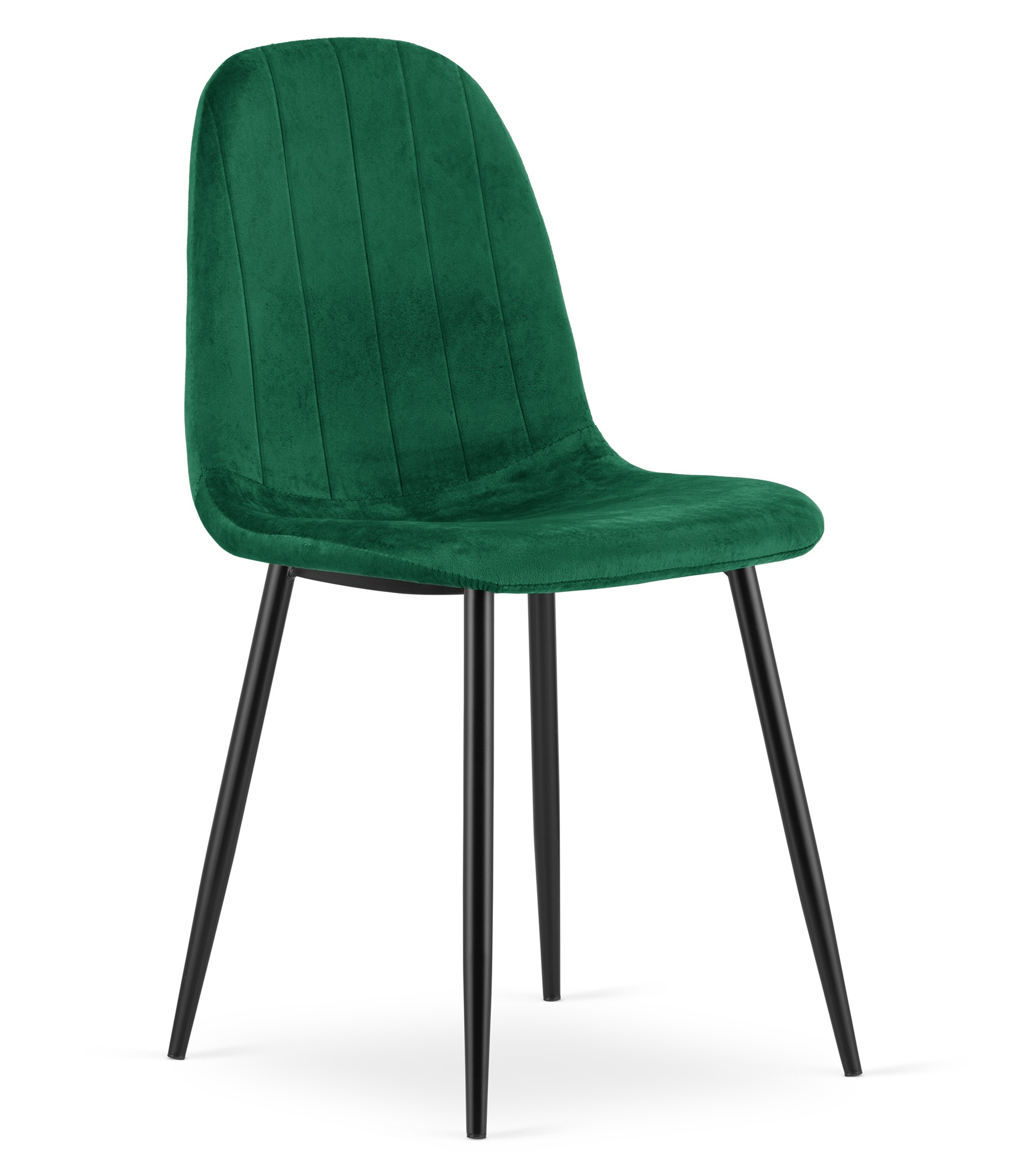 Krzesło Tapicerowane Aksamitne MEBLIVA Lefan 61 x 52 x 41 cm - Czarne