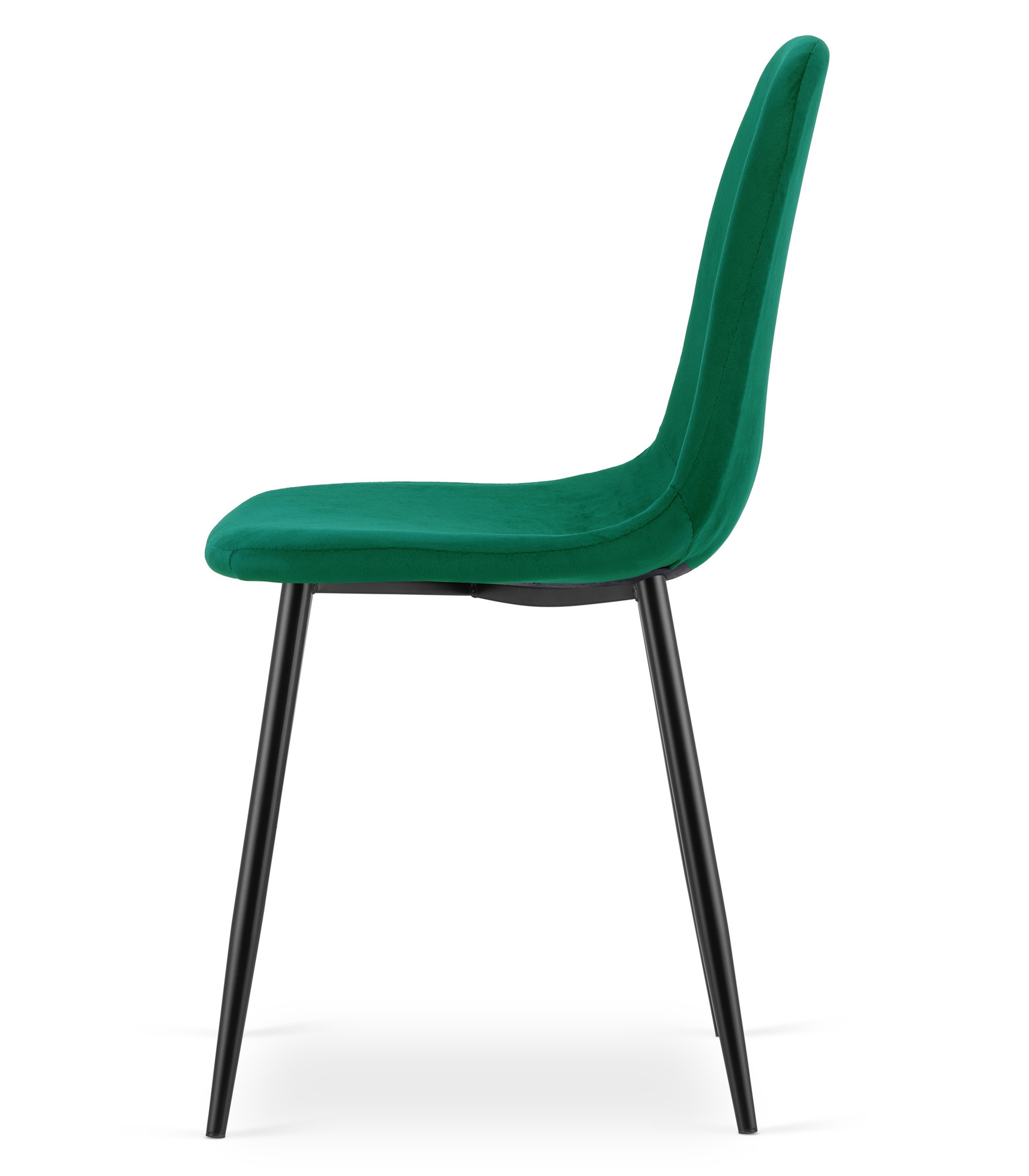 Krzesło Tapicerowane Aksamitne MEBLIVA Lefan 61 x 52 x 41 cm - Czarne