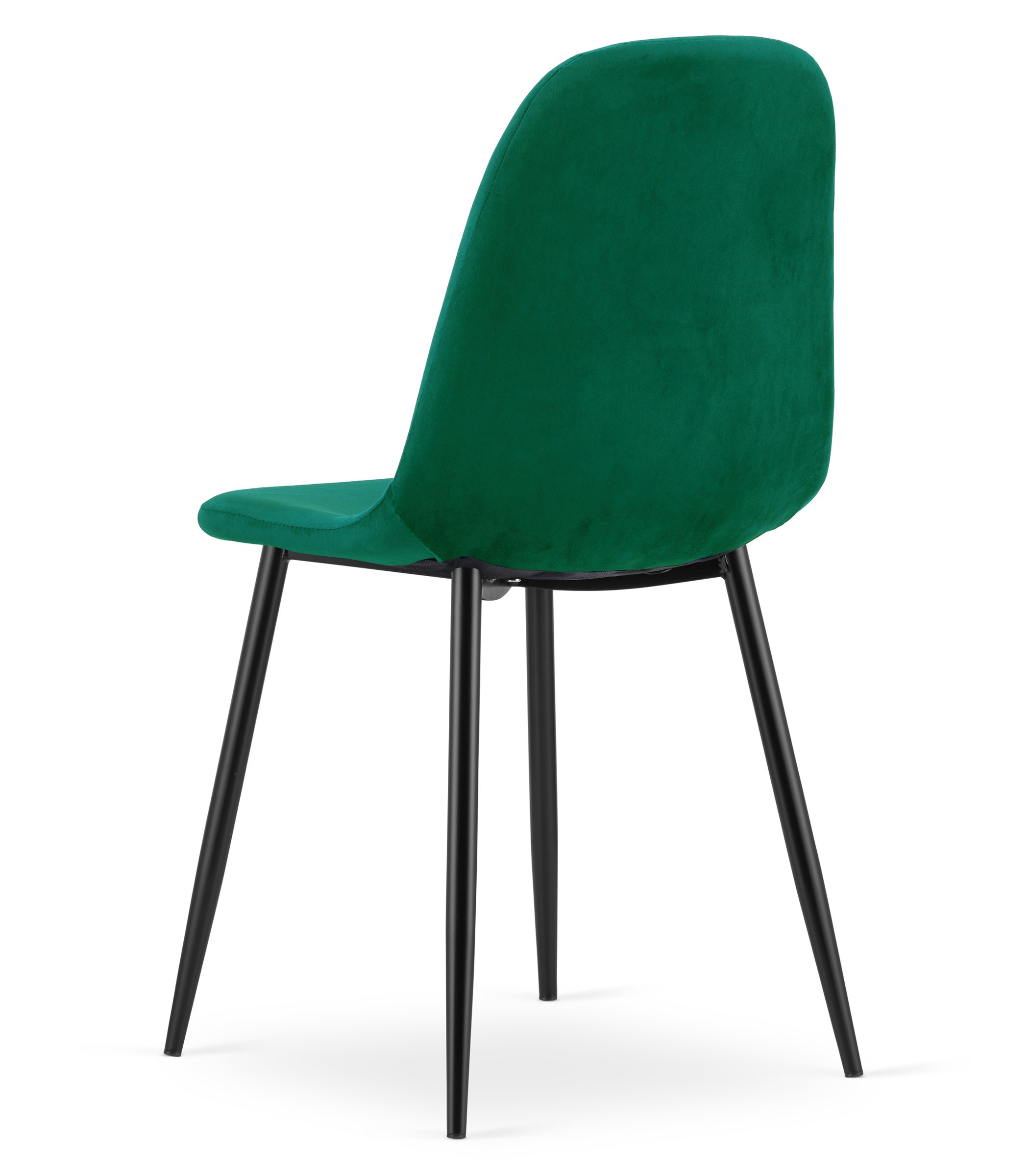 Krzesło Tapicerowane Aksamitne MEBLIVA Lefan 61 x 52 x 41 cm - Czarne