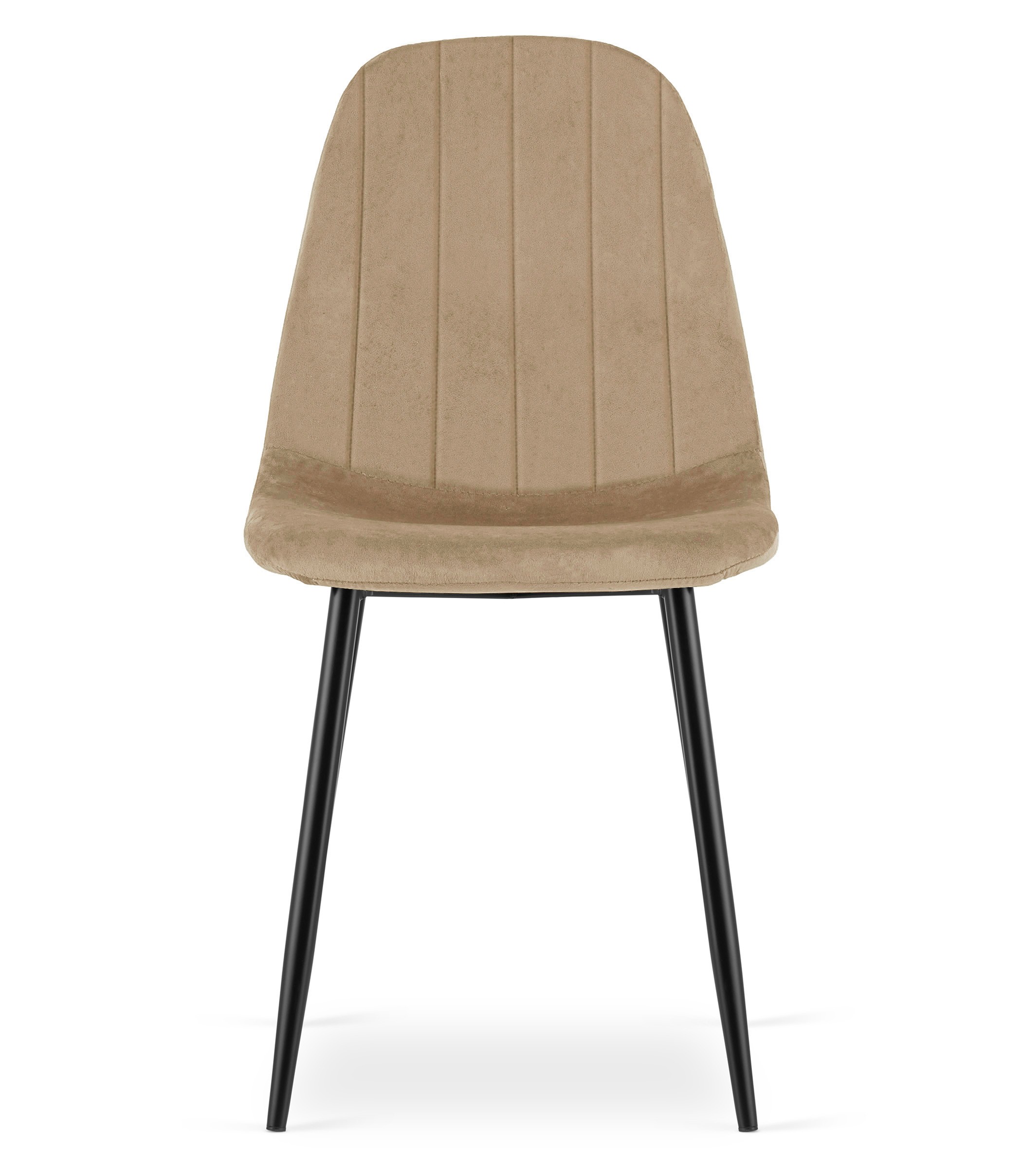 Krzesło Tapicerowane Aksamitne MEBLIVA Lefan 61 x 52 x 41 cm - Czarne