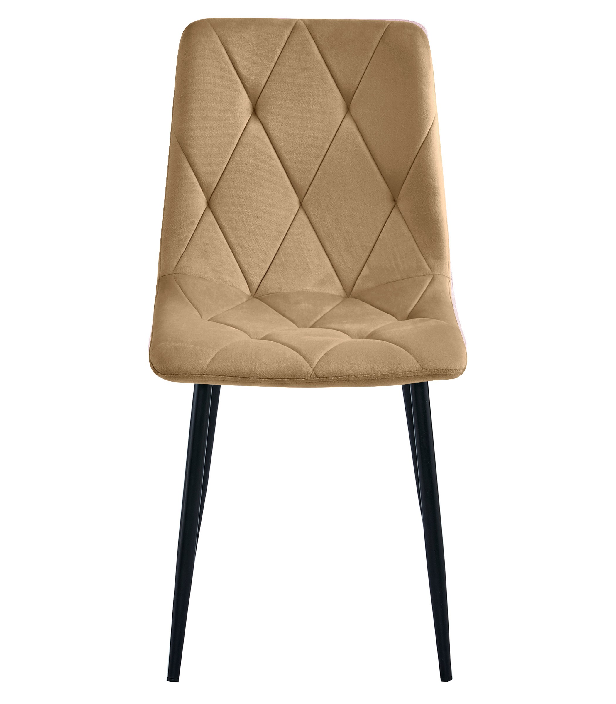 Krzesło Tapicerowane Aksamitne MEBLIVA Mantova 61 x 52 x 41 cm - Czarne