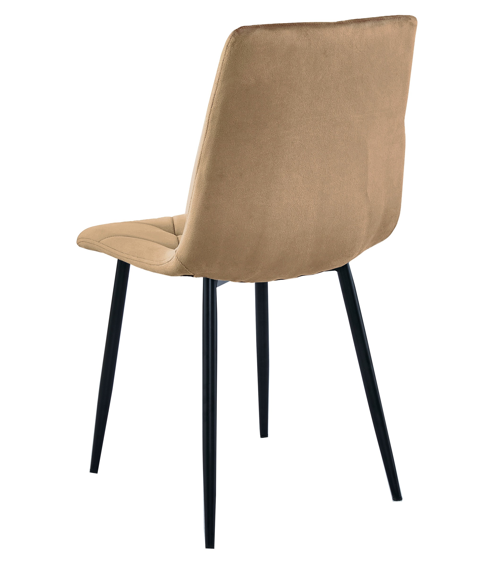 Krzesło Tapicerowane Aksamitne MEBLIVA Mantova 61 x 52 x 41 cm - Czarne