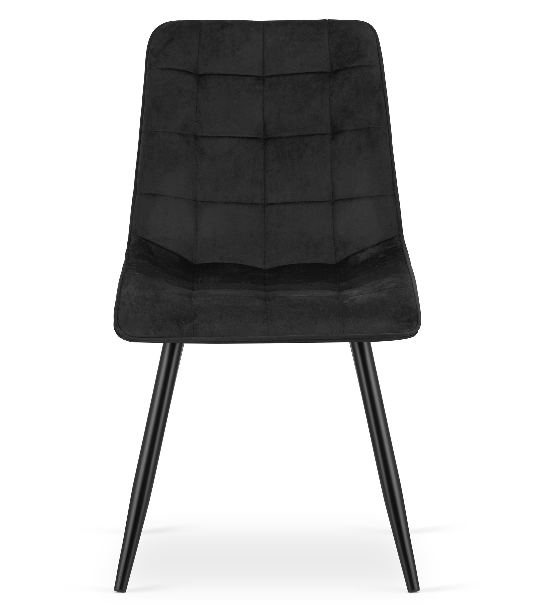 Krzesło Tapicerowane Aksamitne MEBLIVA Tiro 60 x 58 x 56 cm - Czarne
