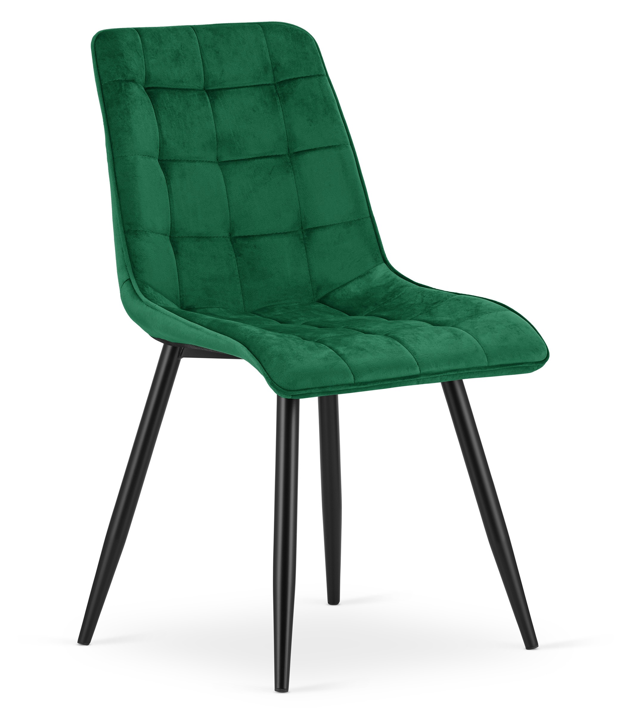 Krzesło Tapicerowane Aksamitne MEBLIVA Tiro 60 x 58 x 56 cm - Czarne