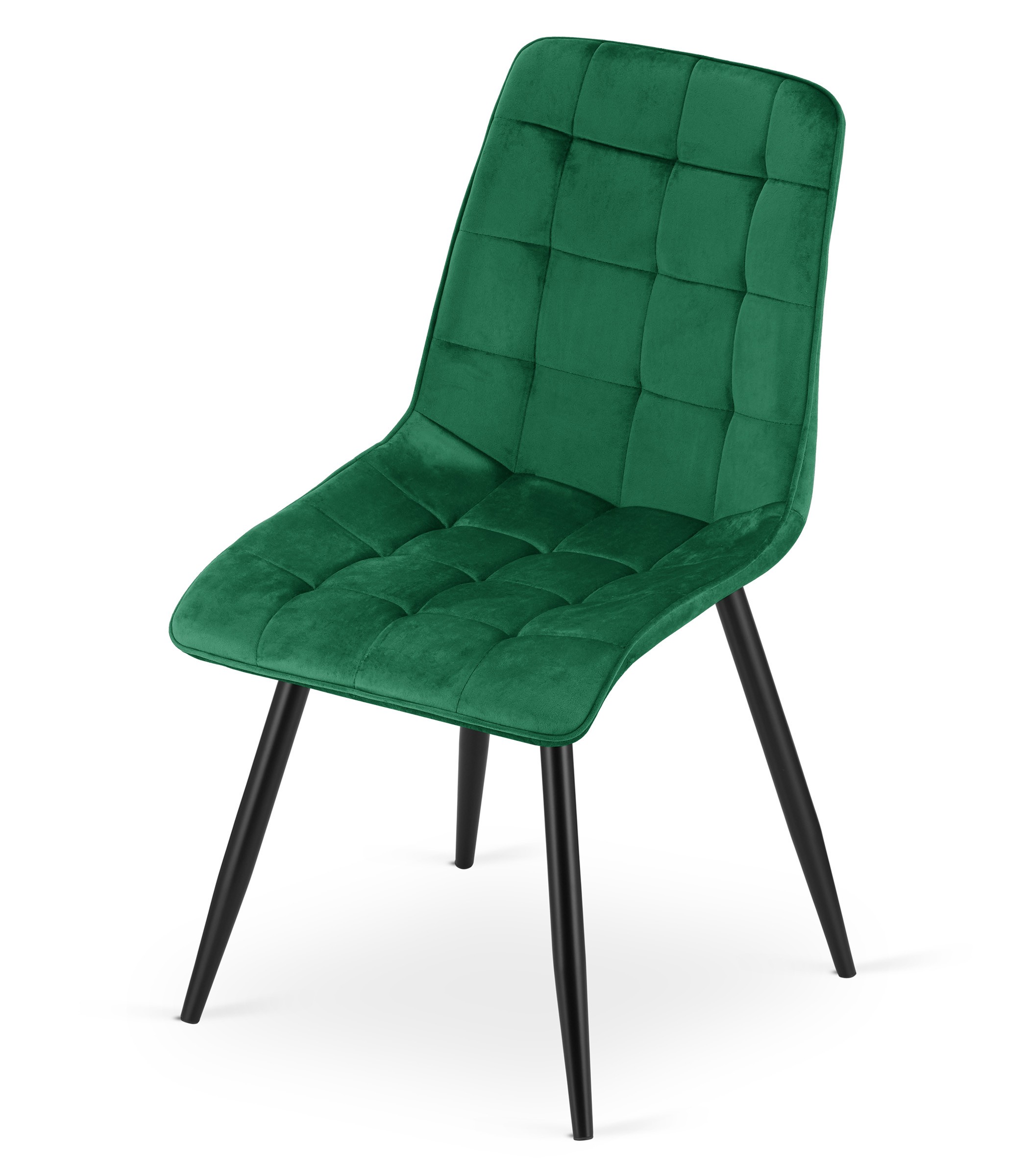 Krzesło Tapicerowane Aksamitne MEBLIVA Tiro 60 x 58 x 56 cm - Czarne