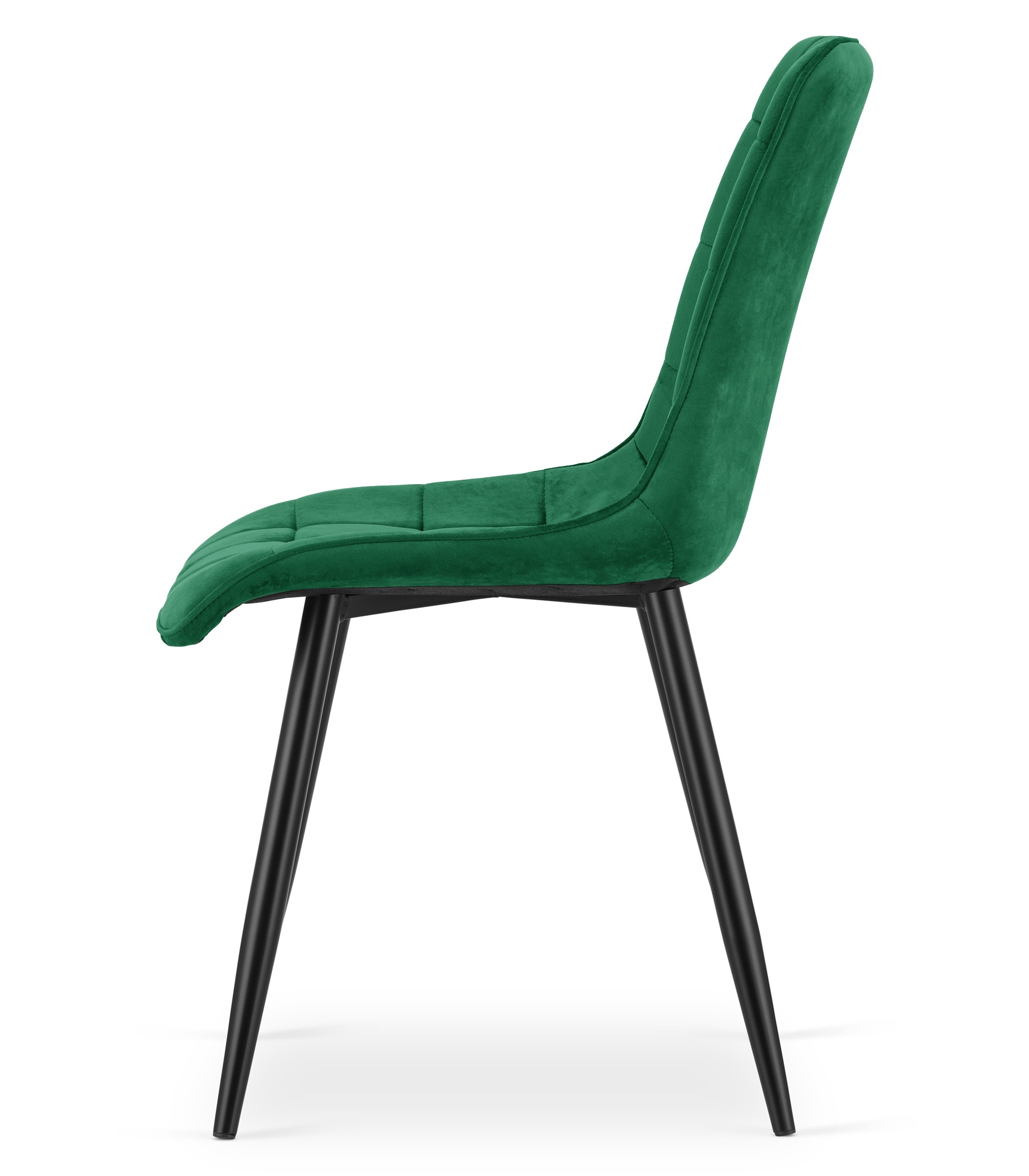 Krzesło Tapicerowane Aksamitne MEBLIVA Tiro 60 x 58 x 56 cm - Czarne