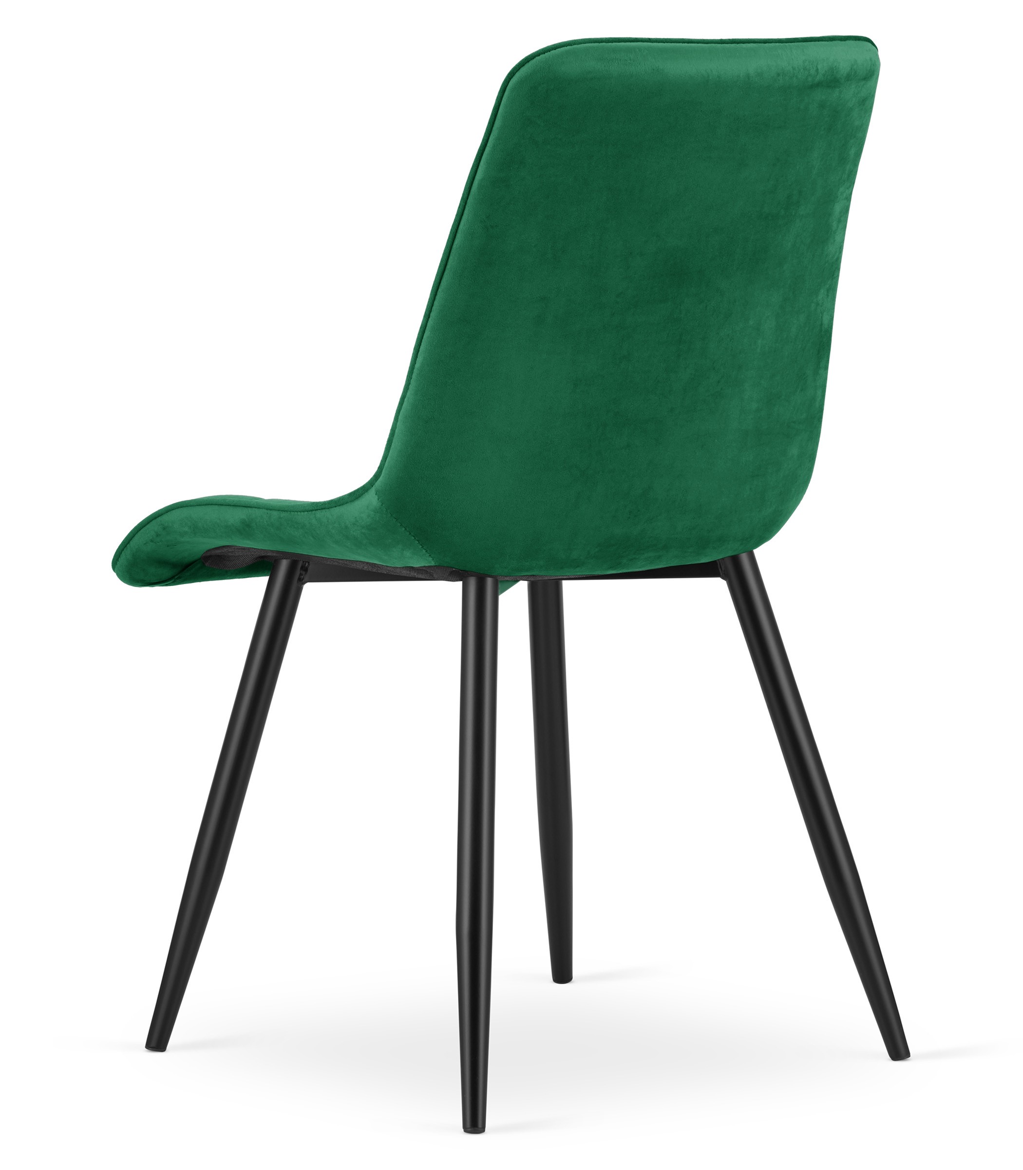 Krzesło Tapicerowane Aksamitne MEBLIVA Tiro 60 x 58 x 56 cm - Czarne