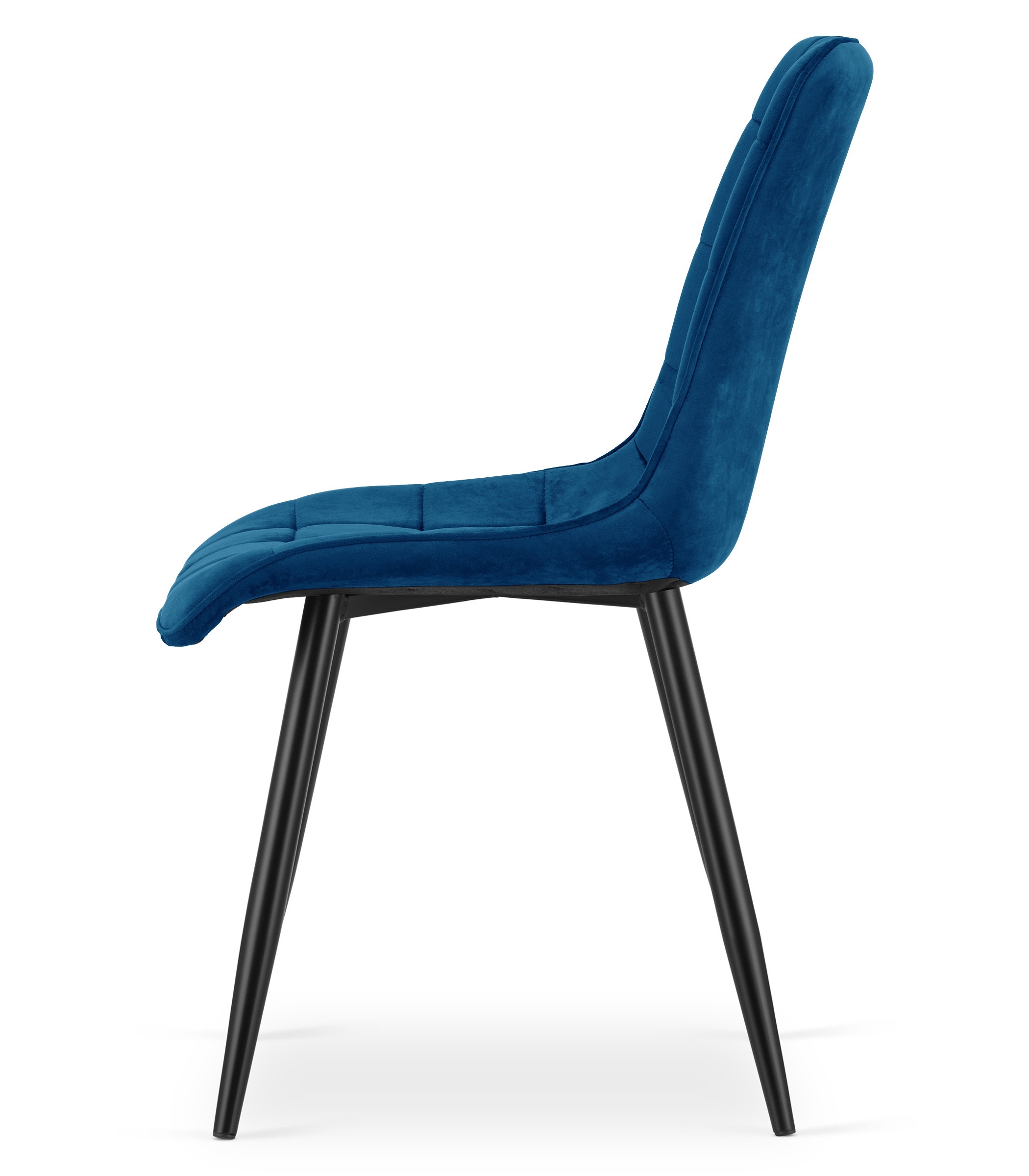 Krzesło Tapicerowane Aksamitne MEBLIVA Tiro 60 x 58 x 56 cm - Czarne