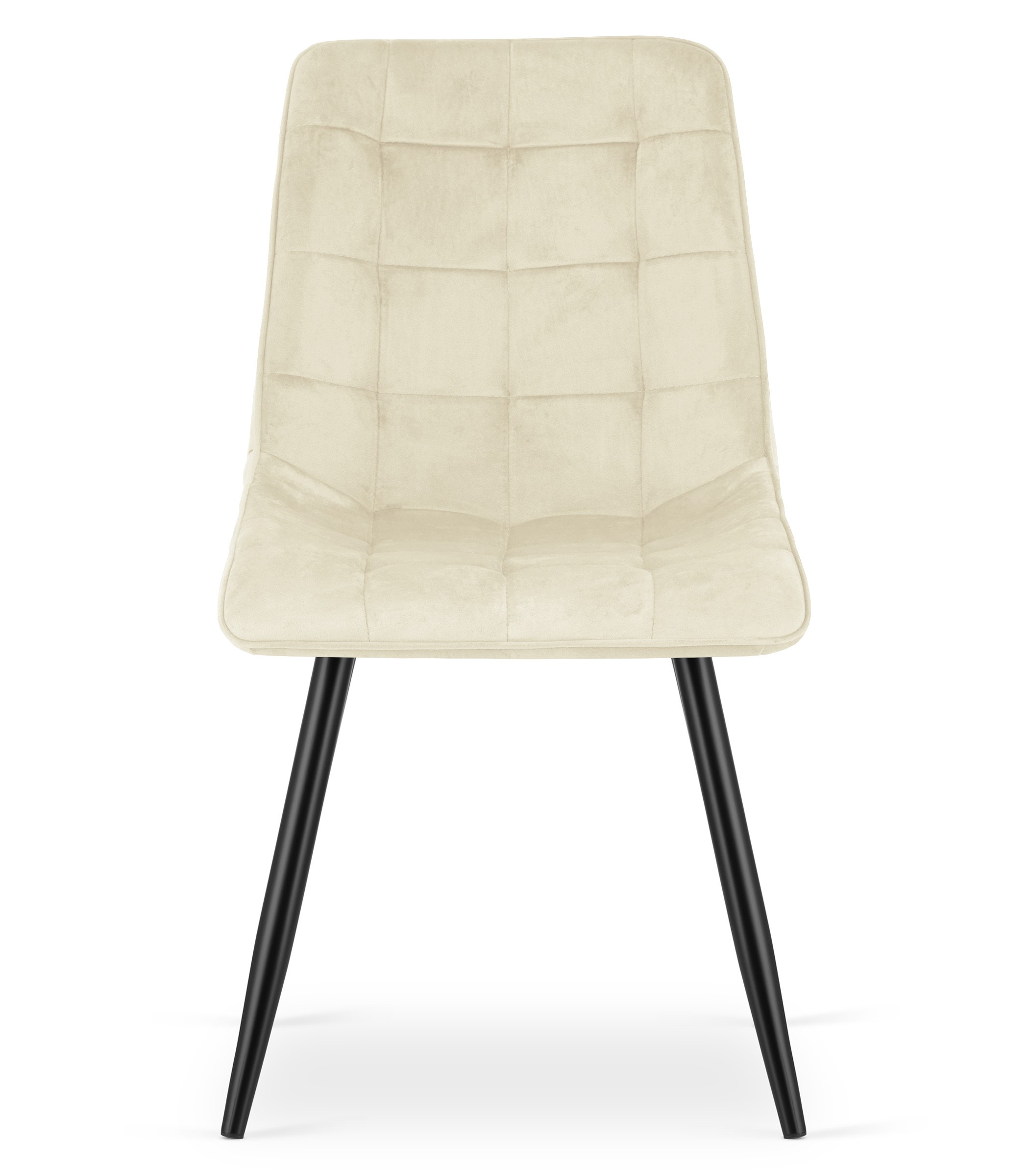 Krzesło Tapicerowane Aksamitne MEBLIVA Tiro 60 x 58 x 56 cm - Czarne