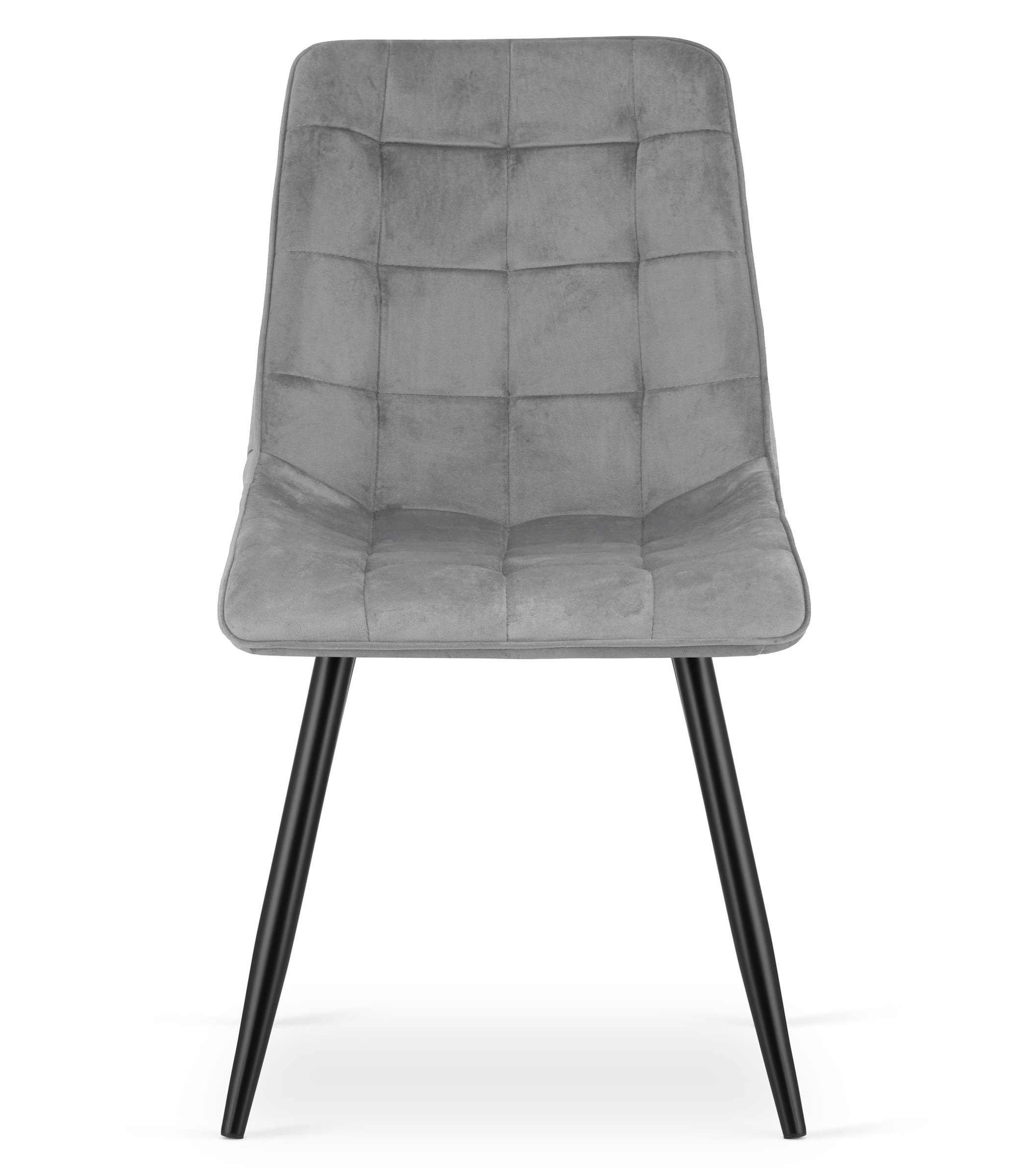Krzesło Tapicerowane Welurowe MEBLIVA Tiro 60 x 58 x 56 cm - Szare