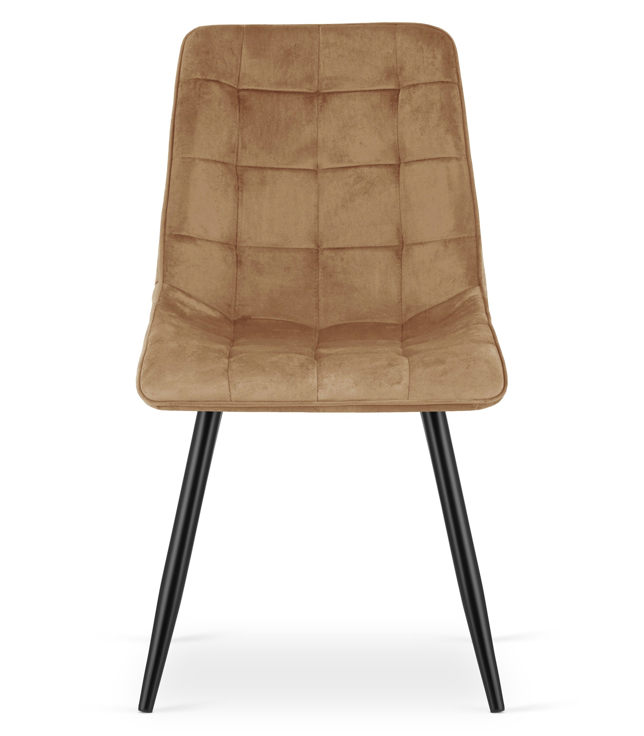 Krzesło Tapicerowane Welurowe MEBLIVA Tiro 60 x 58 x 56 cm - Czarne