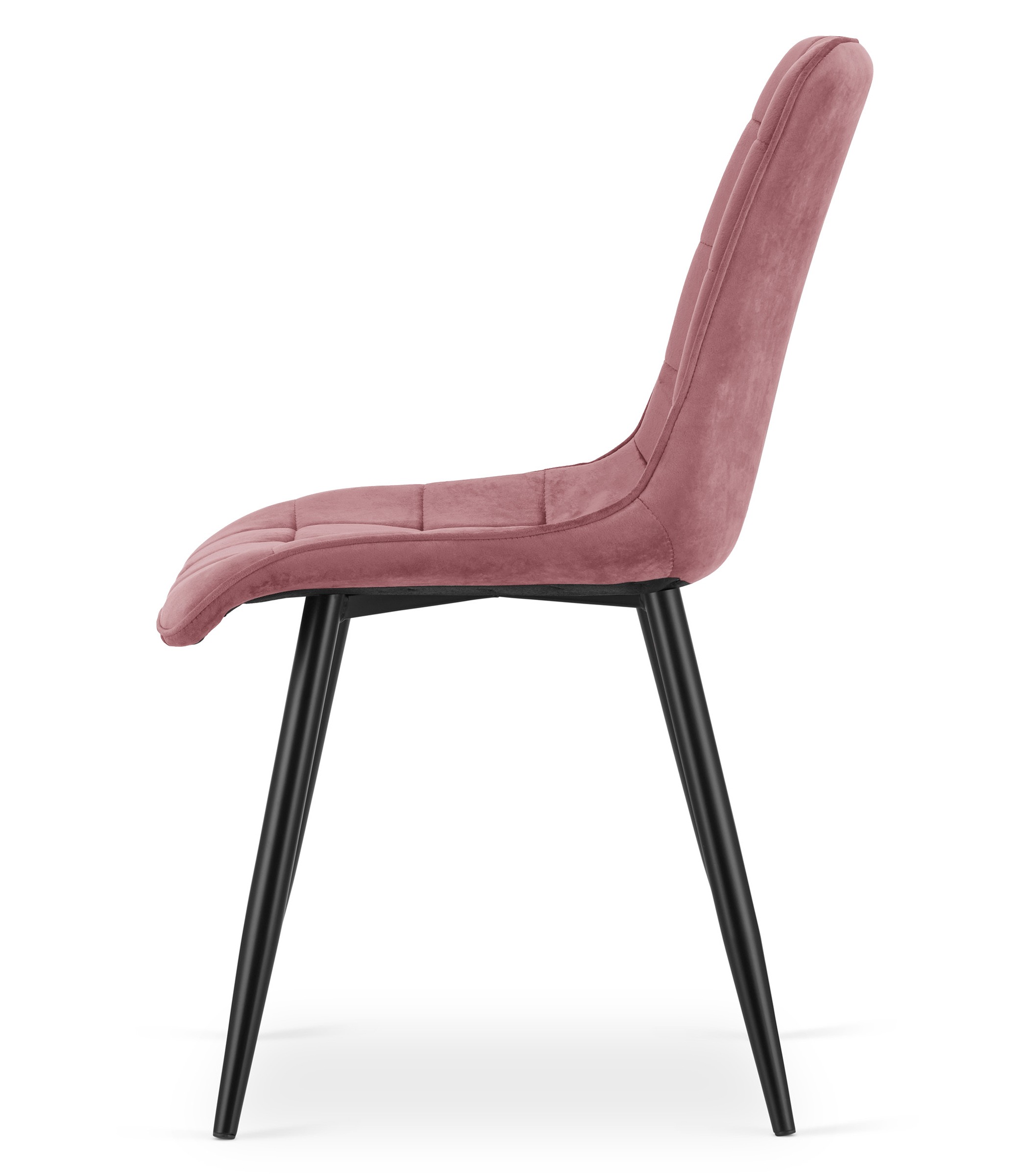 Krzesło Tapicerowane Aksamitne MEBLIVA Tiro 60 x 58 x 56 cm - Czarne