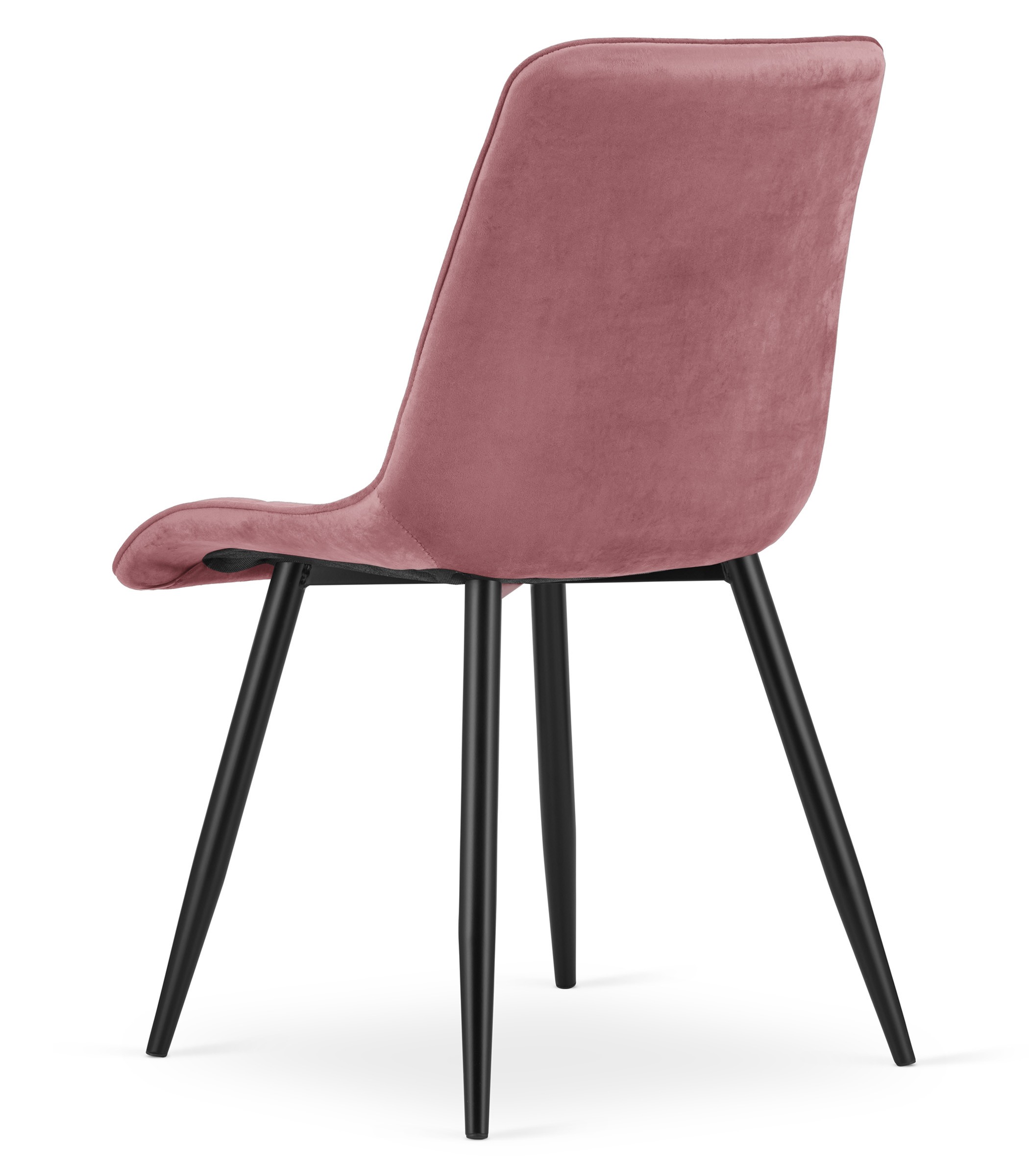 Krzesło Tapicerowane Aksamitne MEBLIVA Tiro 60 x 58 x 56 cm - Czarne