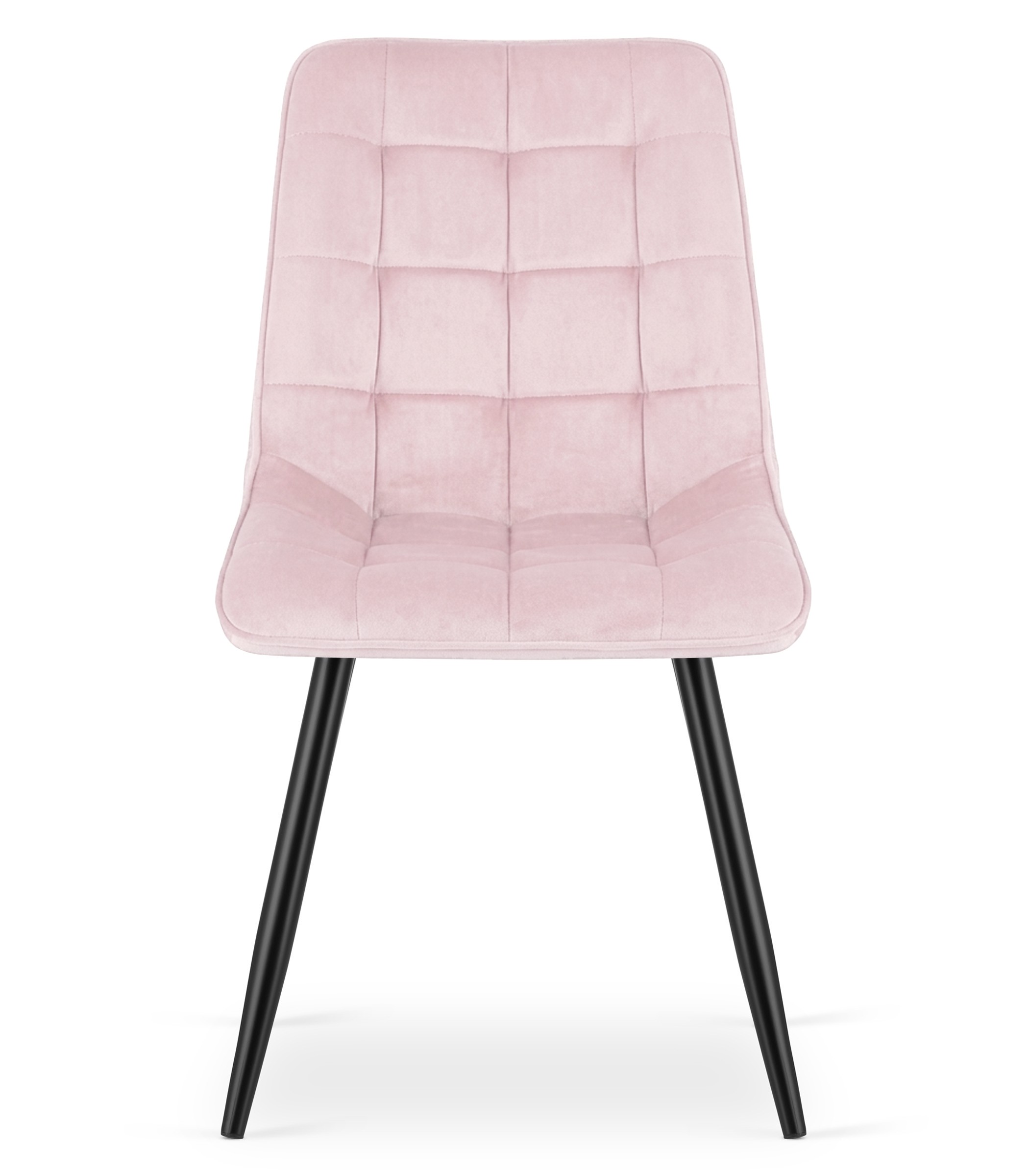 Krzesło Tapicerowane Aksamitne MEBLIVA Tiro 60 x 58 x 56 cm - Czarne
