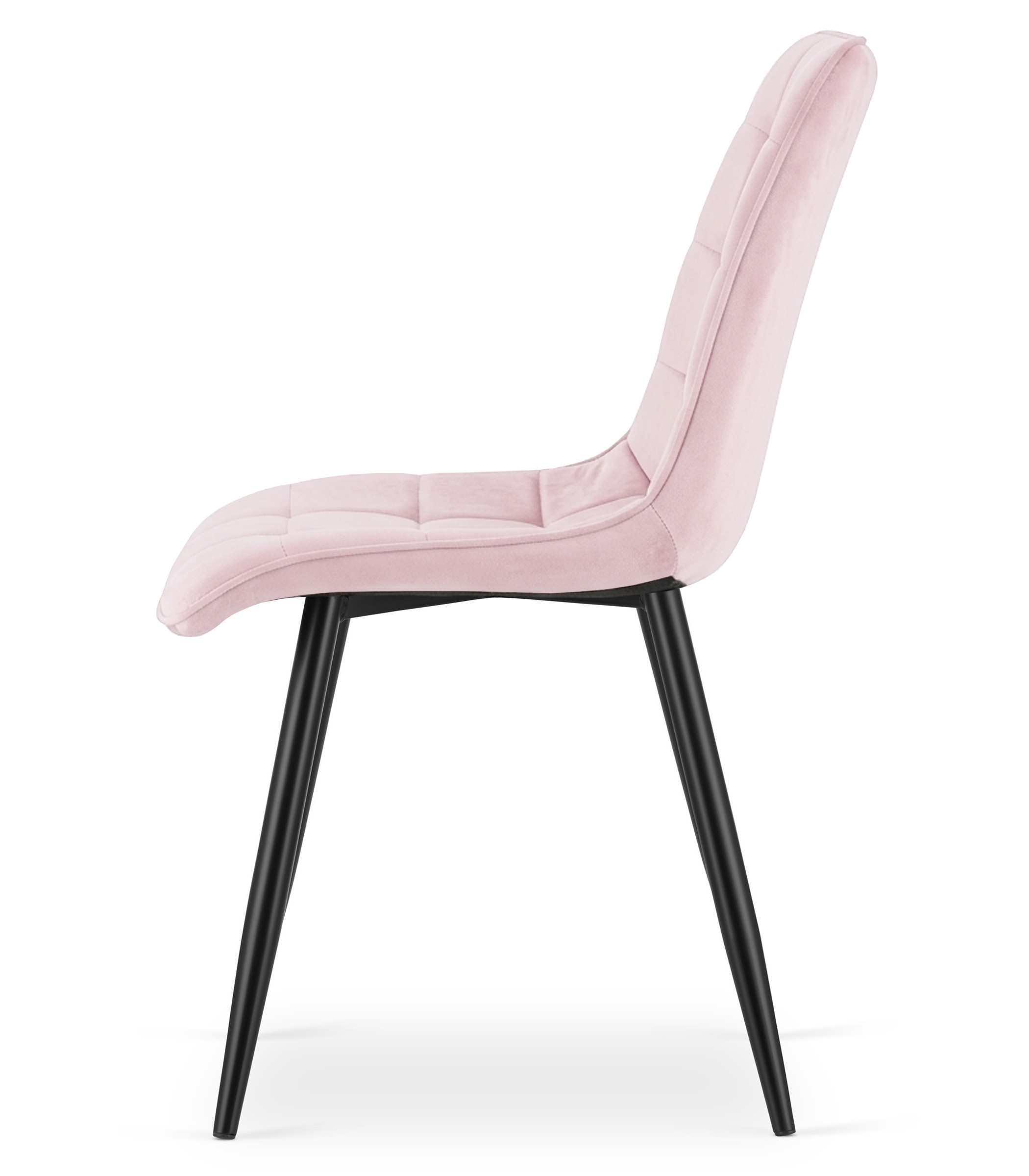 Krzesło Tapicerowane Aksamitne MEBLIVA Tiro 60 x 58 x 56 cm - Czarne