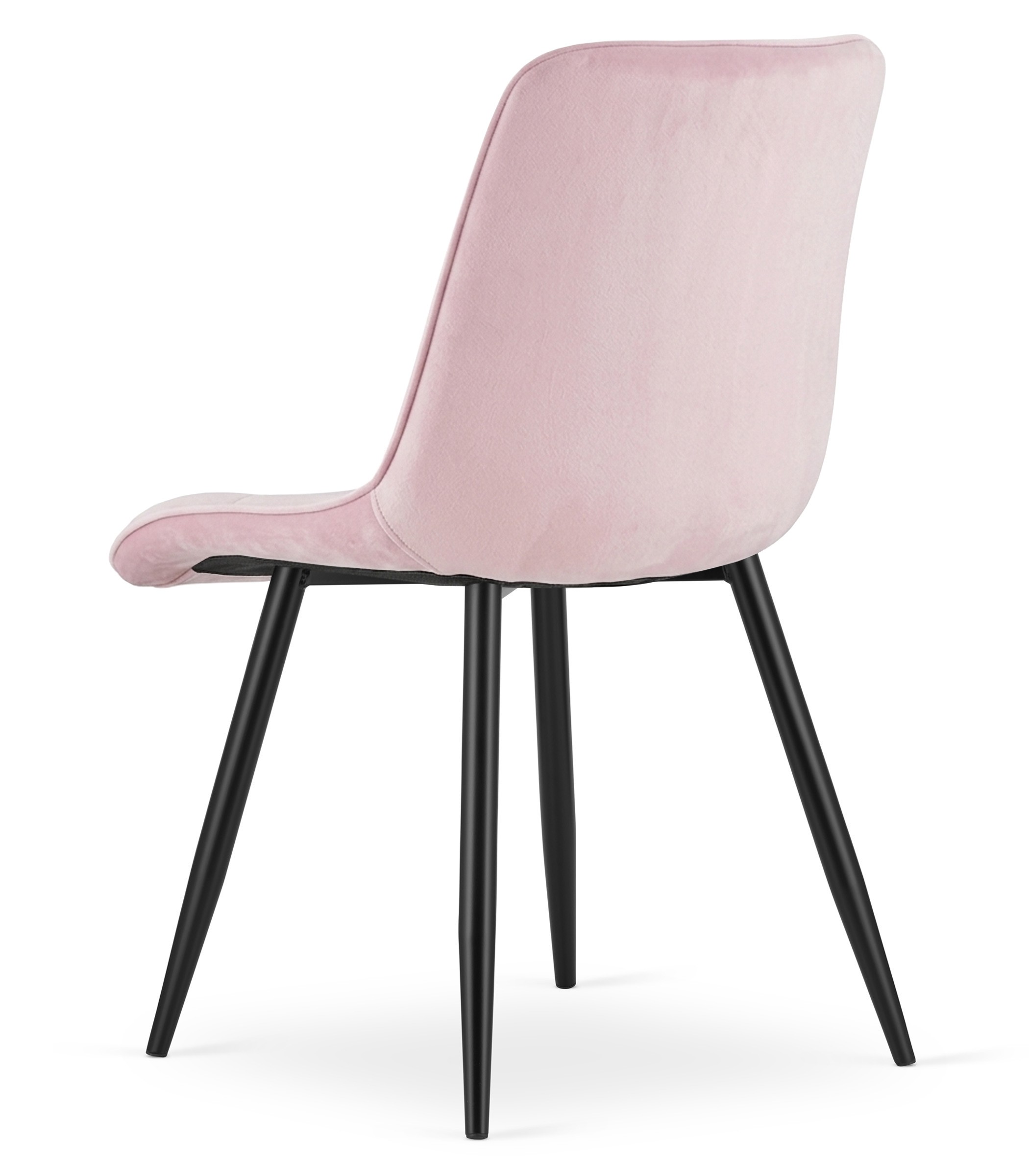 Krzesło Tapicerowane Aksamitne MEBLIVA Tiro 60 x 58 x 56 cm - Czarne