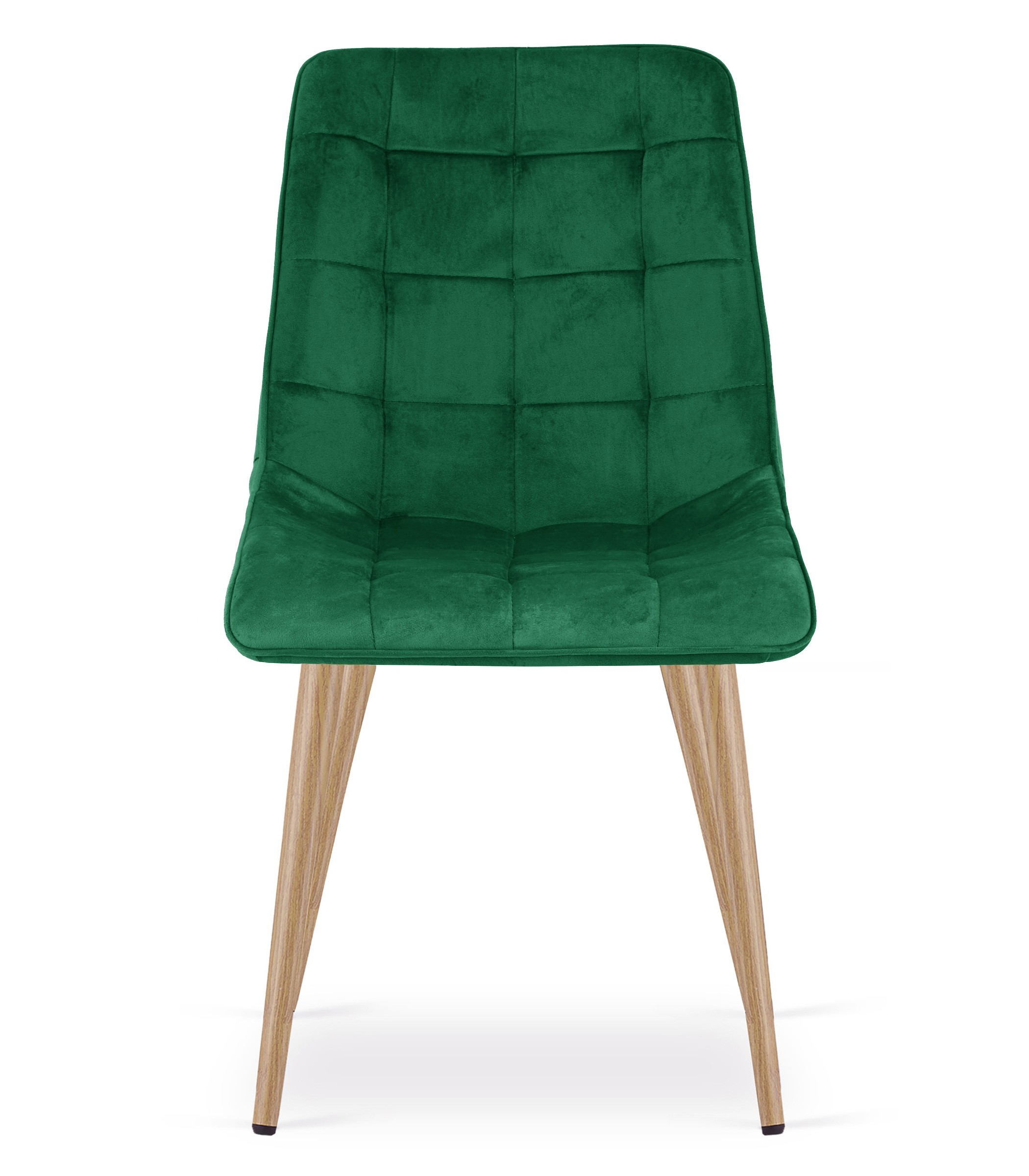 Krzesło Tapicerowane Aksamitne Do Jadalni Dąb MEBLIVA Tiro 60 x 58 x 56 cm