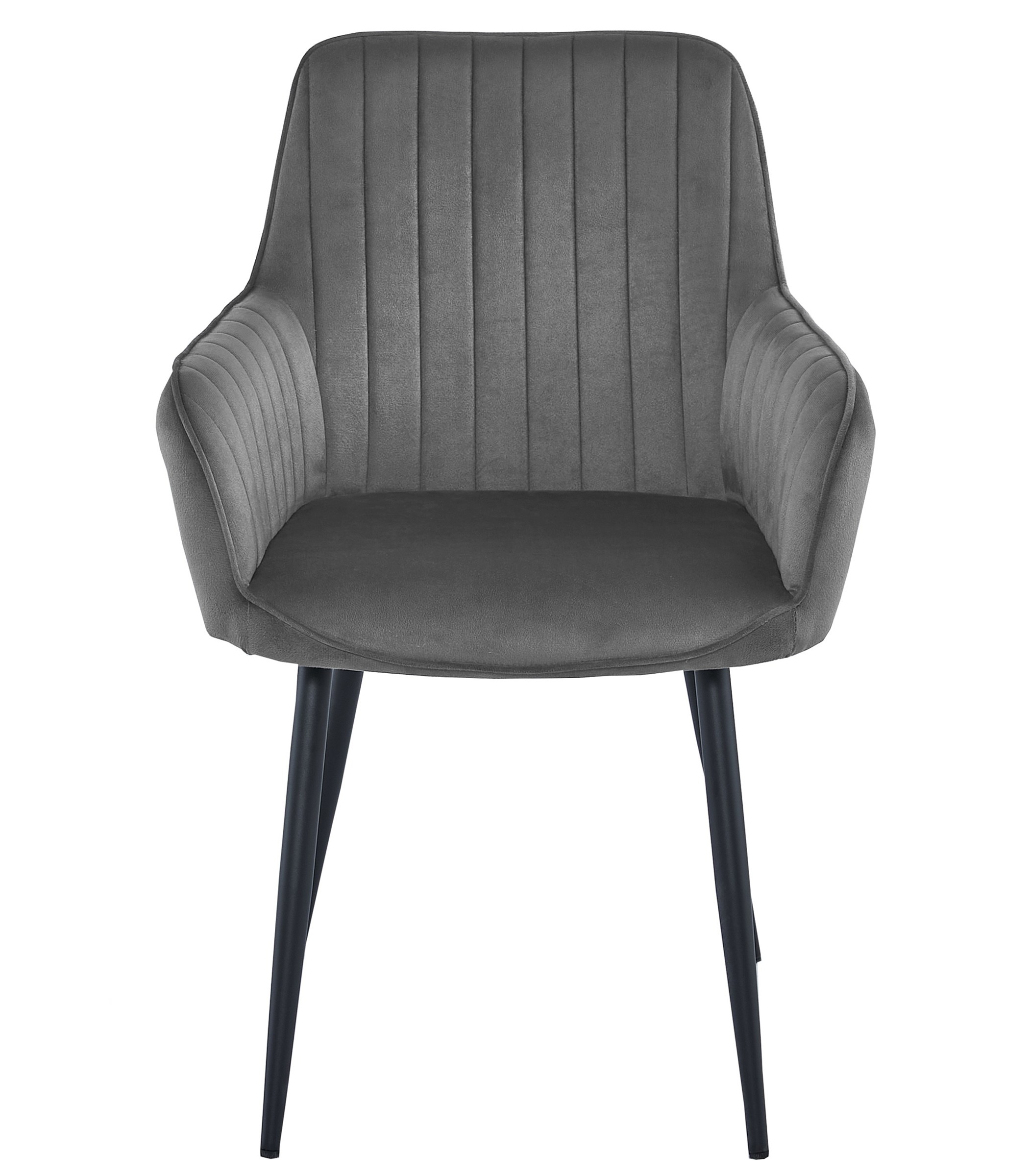 Krzesło MEBLIVA Mini Aksamitne Ciemny Szary Czarne 42 x 45.5 x 83.5 cm