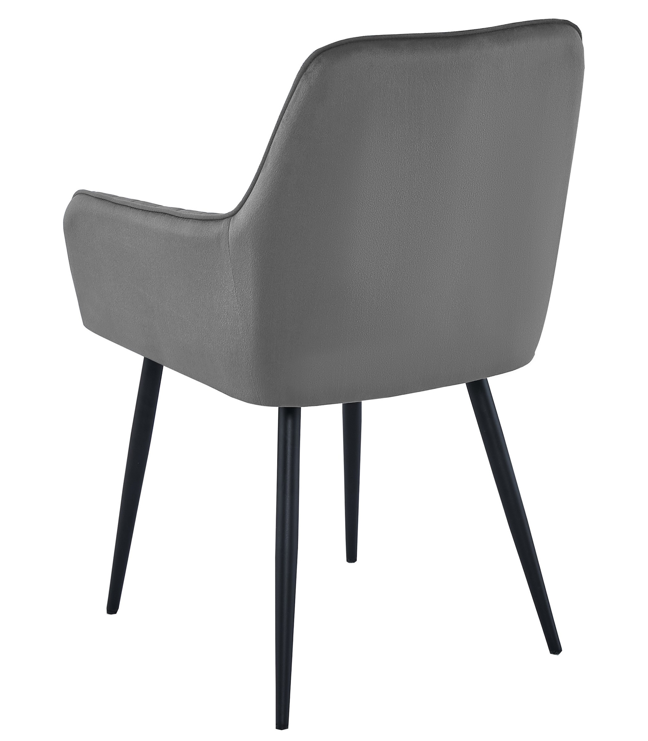 Krzesło MEBLIVA Mini Aksamitne Ciemny Szary Czarne 42 x 45.5 x 83.5 cm