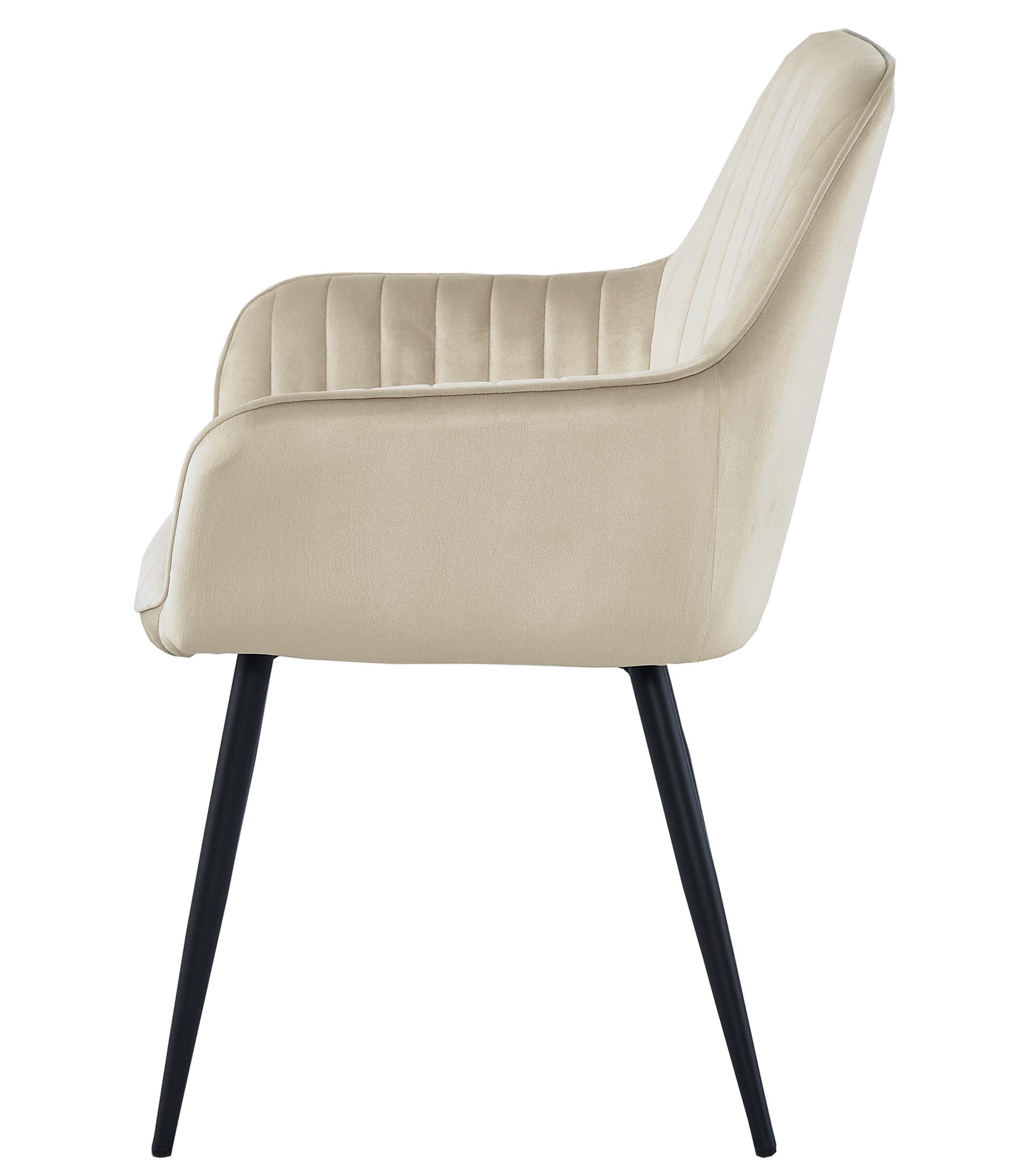 Krzesło Aksamitne MEBLIVA Mini 42 x 45.5 x 83.5 cm - Czarne