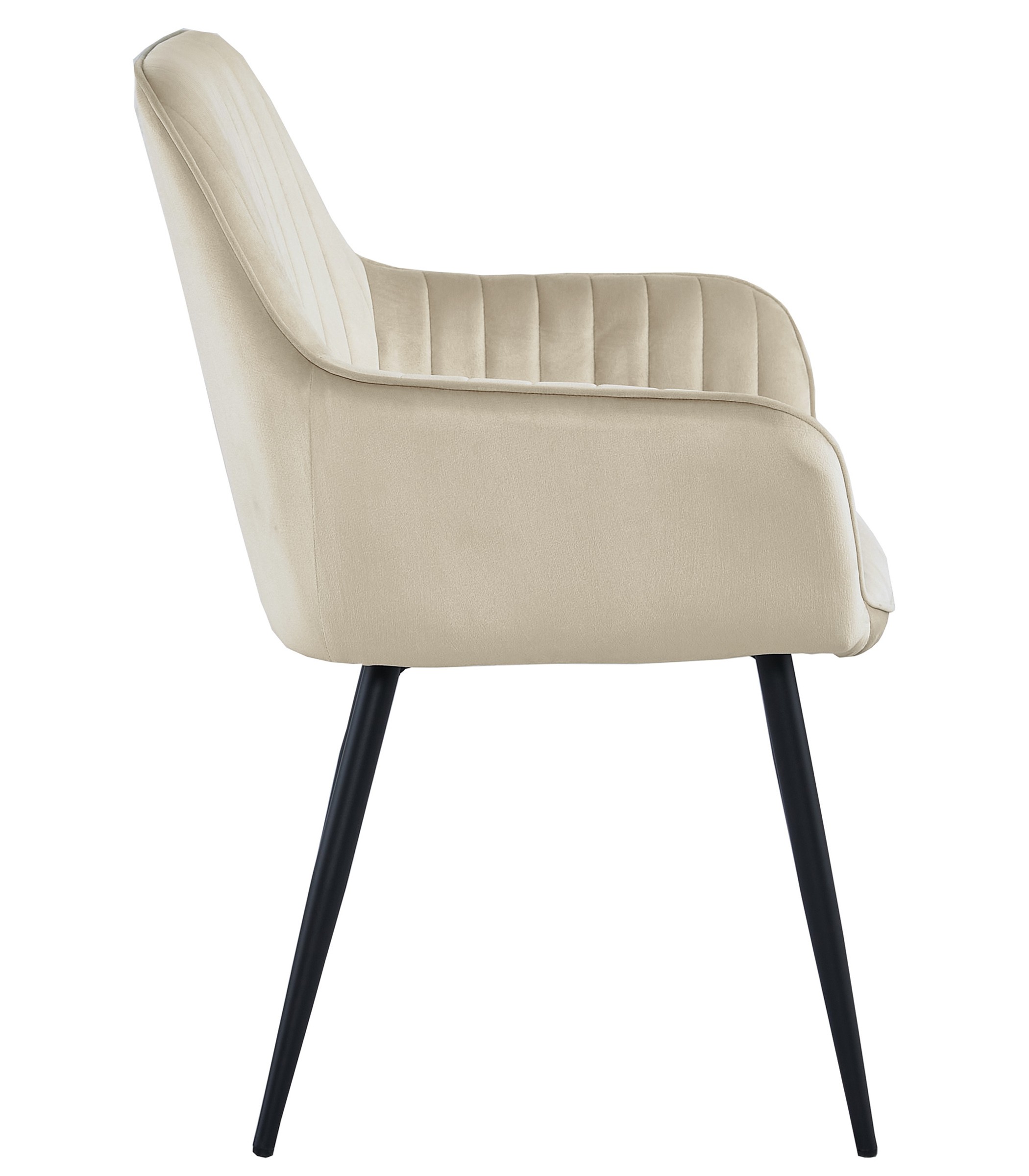 Krzesło Aksamitne MEBLIVA Mini 42 x 45.5 x 83.5 cm - Czarne