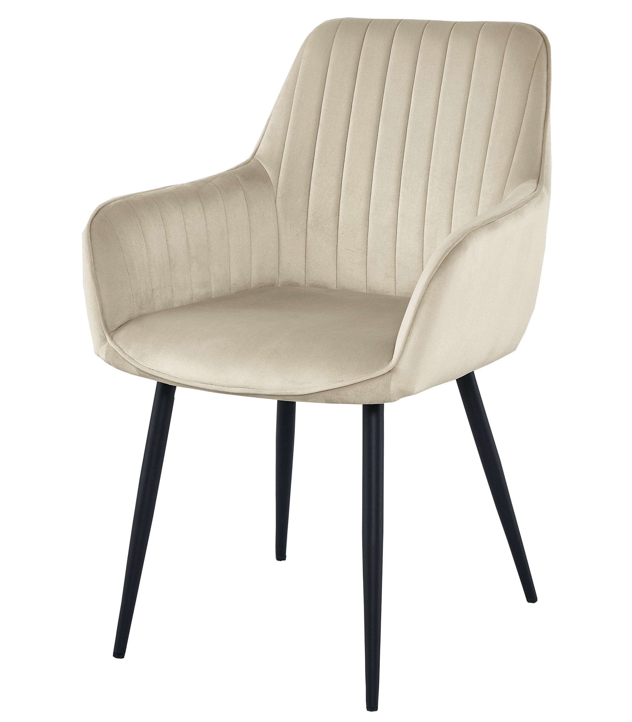 Krzesło Aksamitne MEBLIVA Mini 42 x 45.5 x 83.5 cm - Czarne