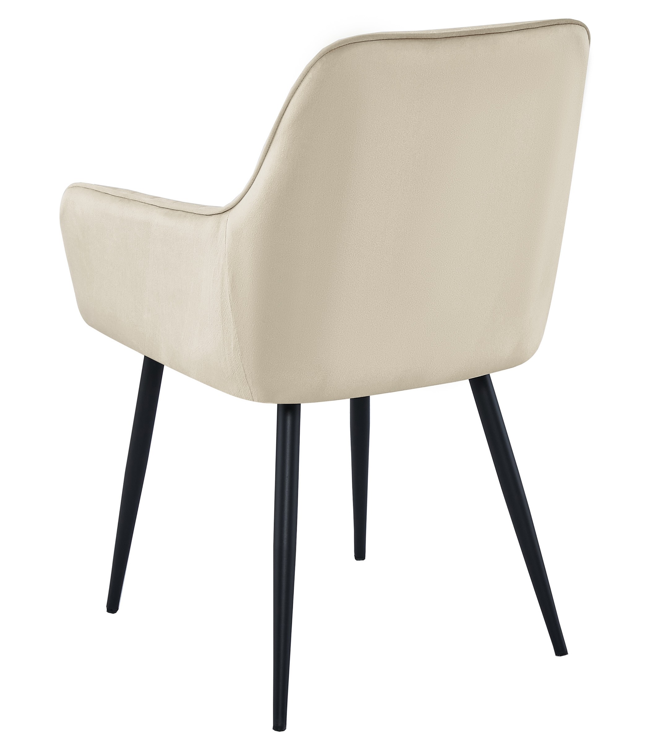 Krzesło Aksamitne MEBLIVA Mini 42 x 45.5 x 83.5 cm - Czarne