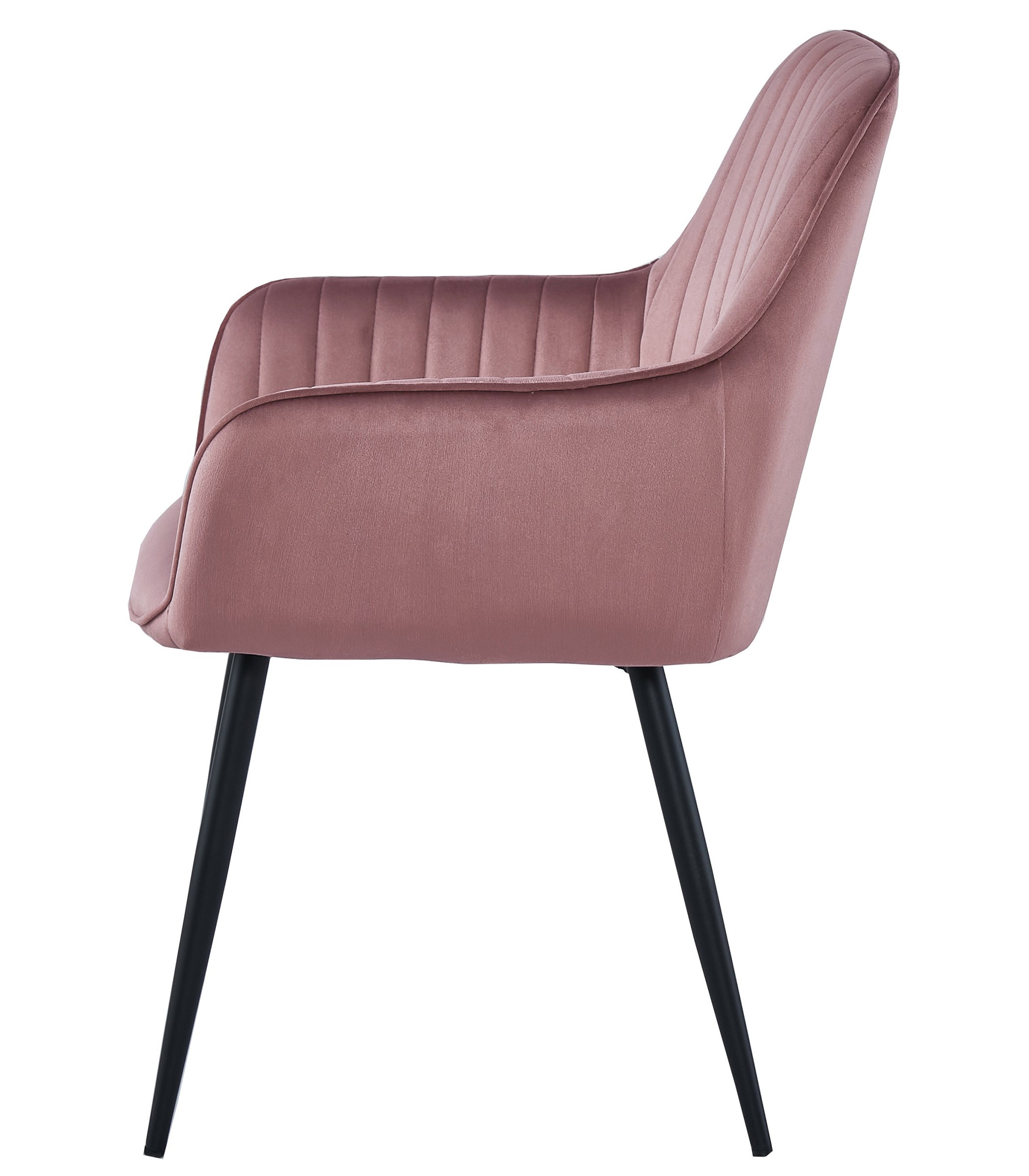 Krzesło Aksamitne MEBLIVA Mini 42 x 45.5 x 83.5 cm - Czarne