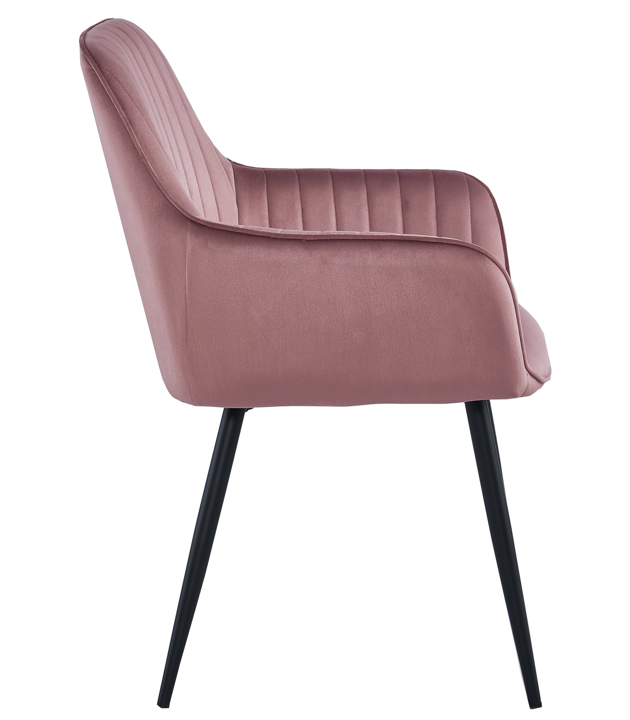 Krzesło Aksamitne MEBLIVA Mini 42 x 45.5 x 83.5 cm - Czarne