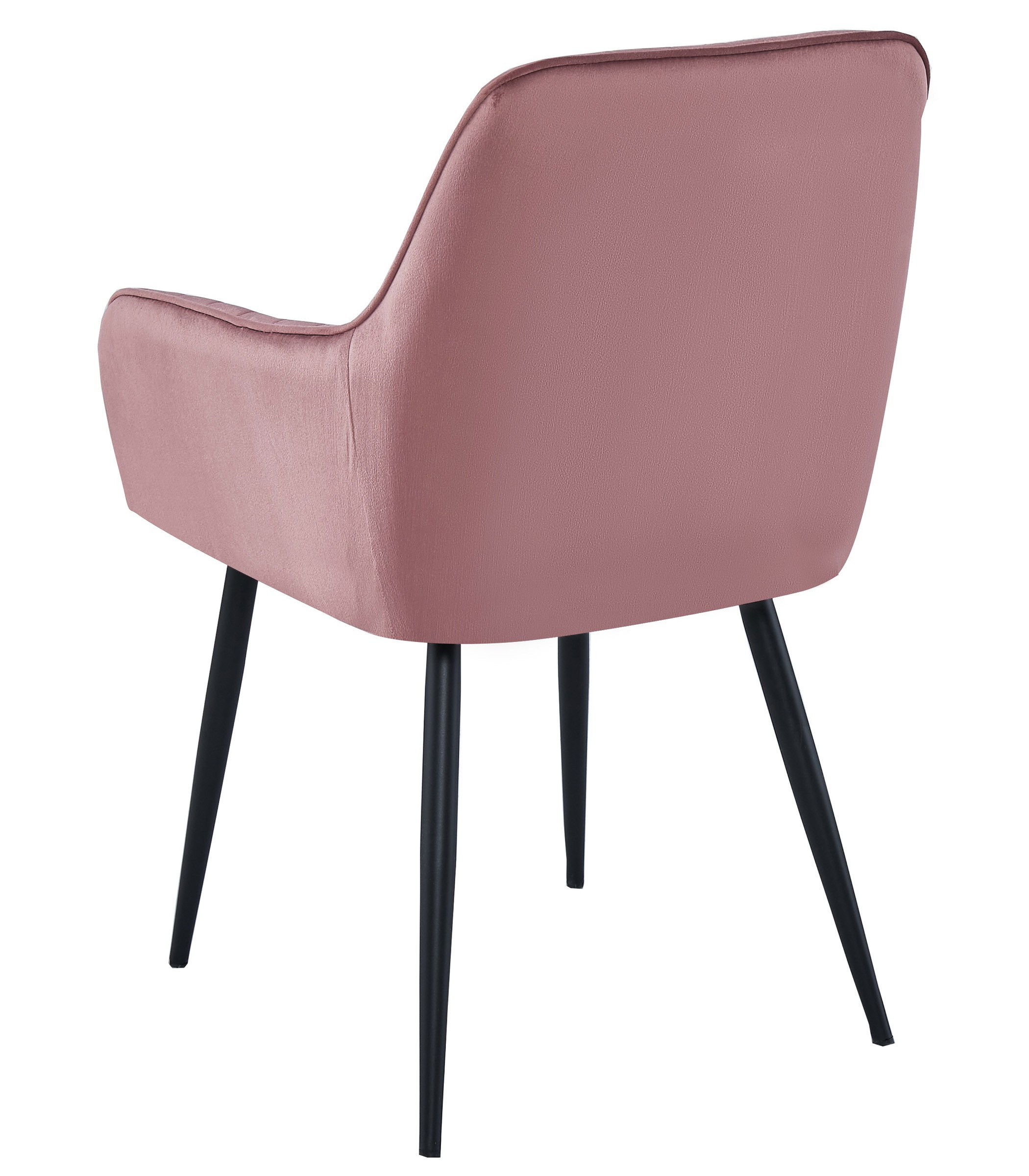 Krzesło Aksamitne MEBLIVA Mini 42 x 45.5 x 83.5 cm - Czarne