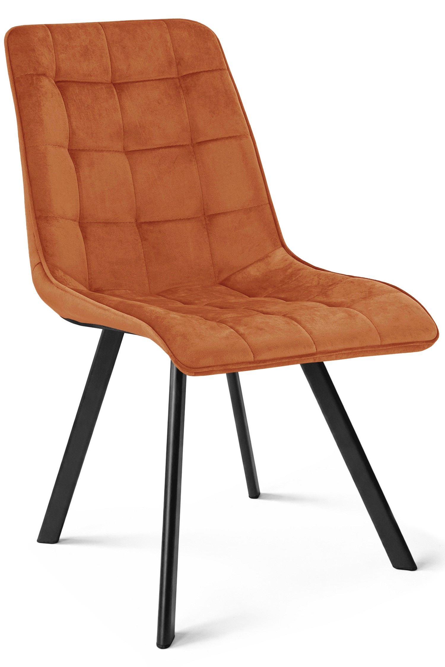 Krzesło Tapicerowane Aksamitne MEBLIVA Denon 61 x 51 x 52 cm - Czarne