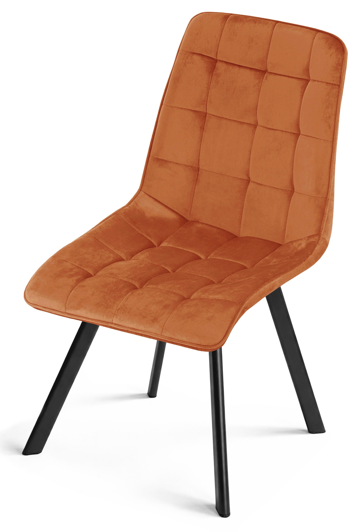 Krzesło Tapicerowane Aksamitne MEBLIVA Denon 61 x 51 x 52 cm - Czarne