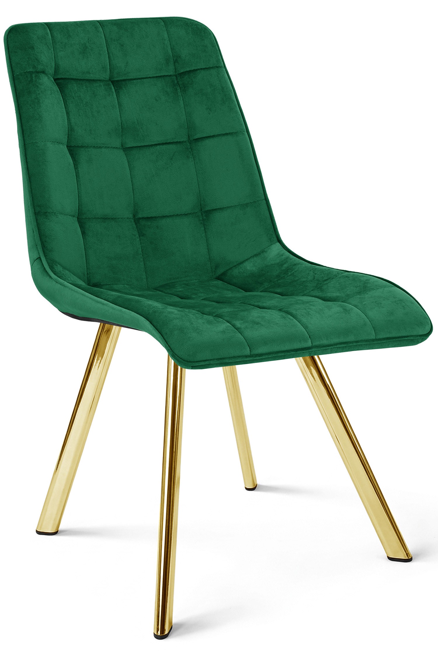 Krzesło Tapicerowane Welurowe Do Salonu MEBLIVA Denon 61 x 51 x 52 cm - Złote
