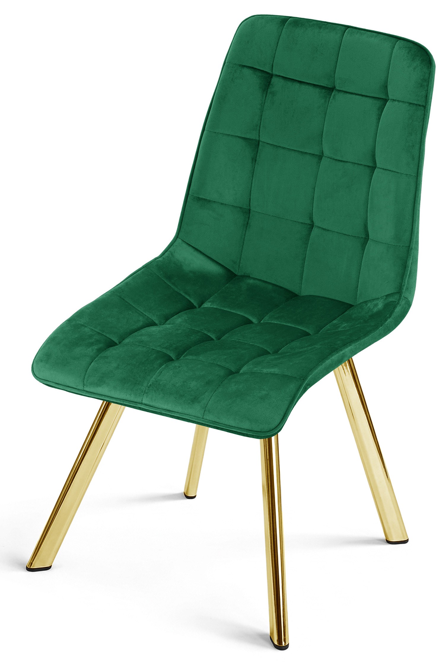 Krzesło Tapicerowane Welurowe Do Salonu MEBLIVA Denon 61 x 51 x 52 cm - Złote