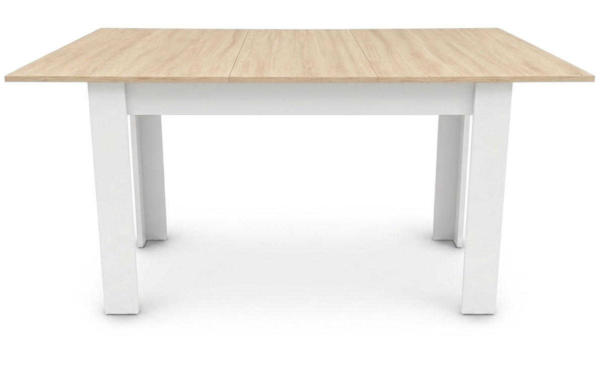 Stół Rozkładany Do Jadalni MEBLIVA Desan 120-160 x 80 cm - Biały