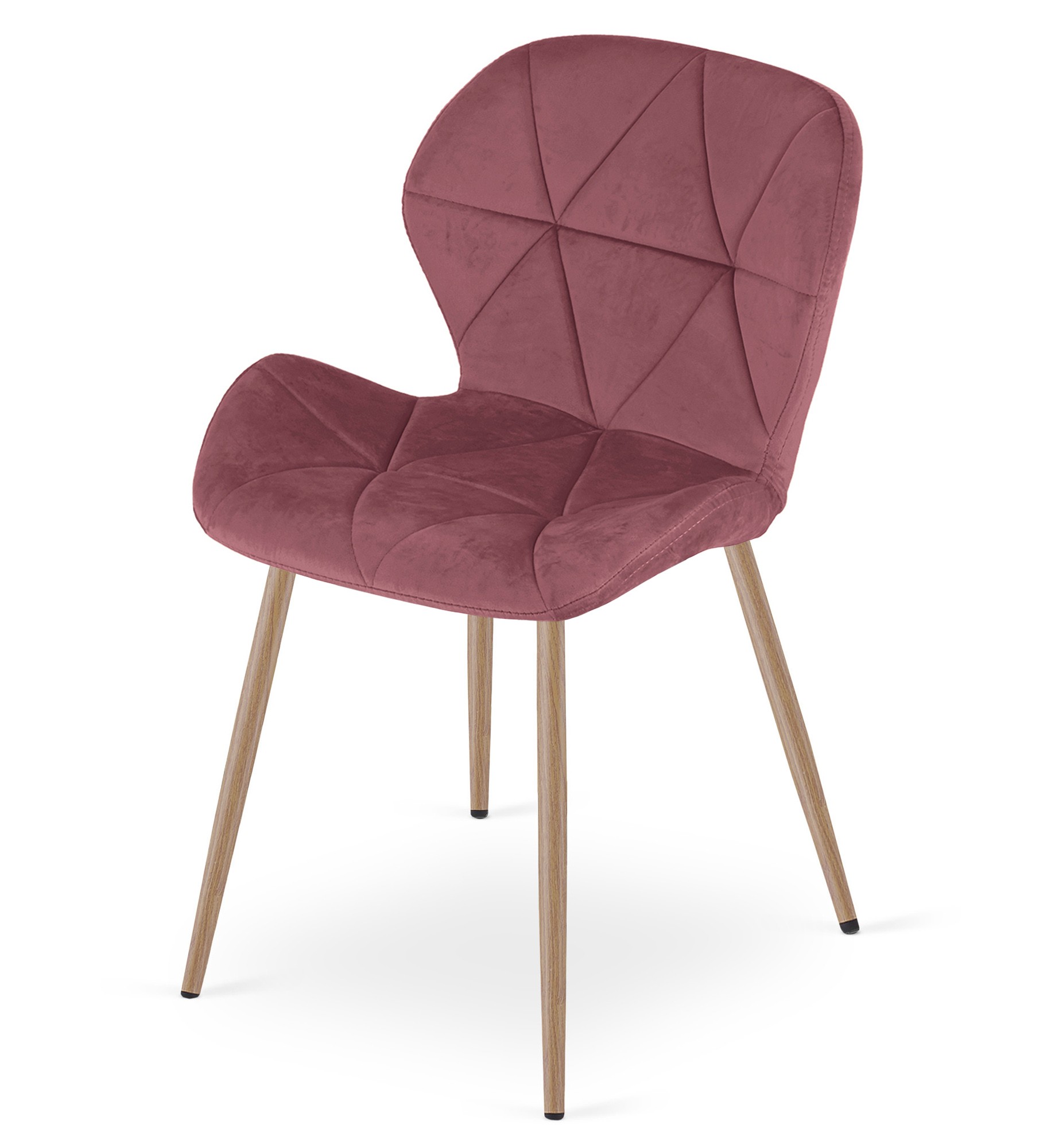 Krzesło Aksamit Ciemny Dąb MEBLIVA Lufol 52x47x46 cm